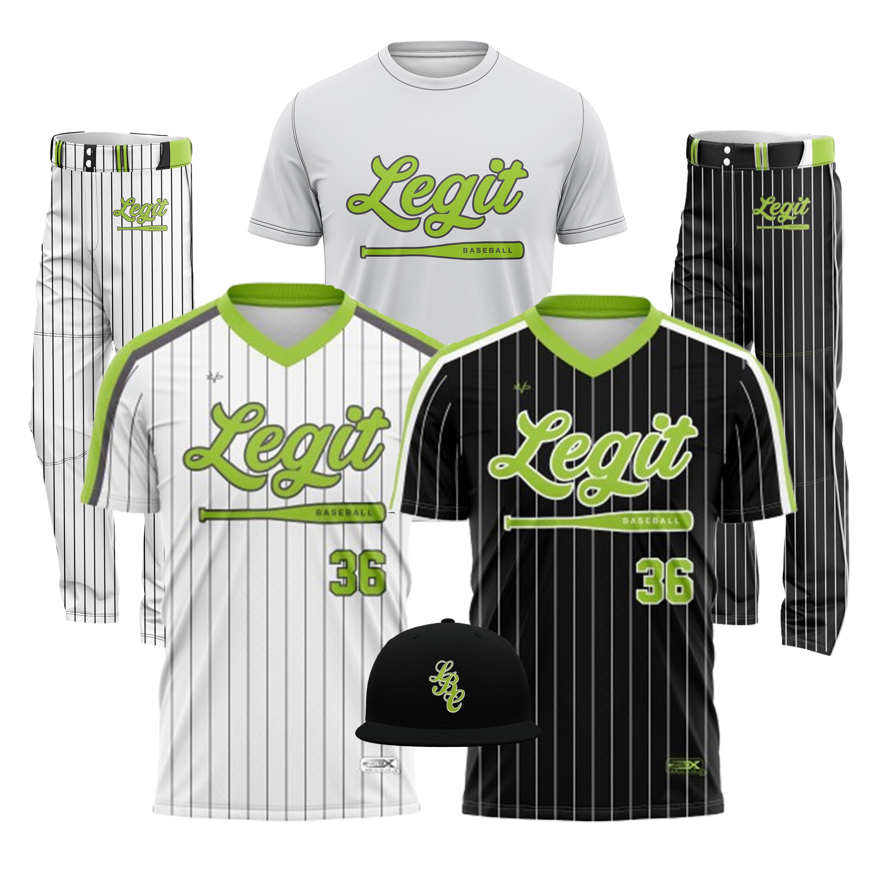 LEGIT BASEBALL FULL UNIFORM PACKAGE