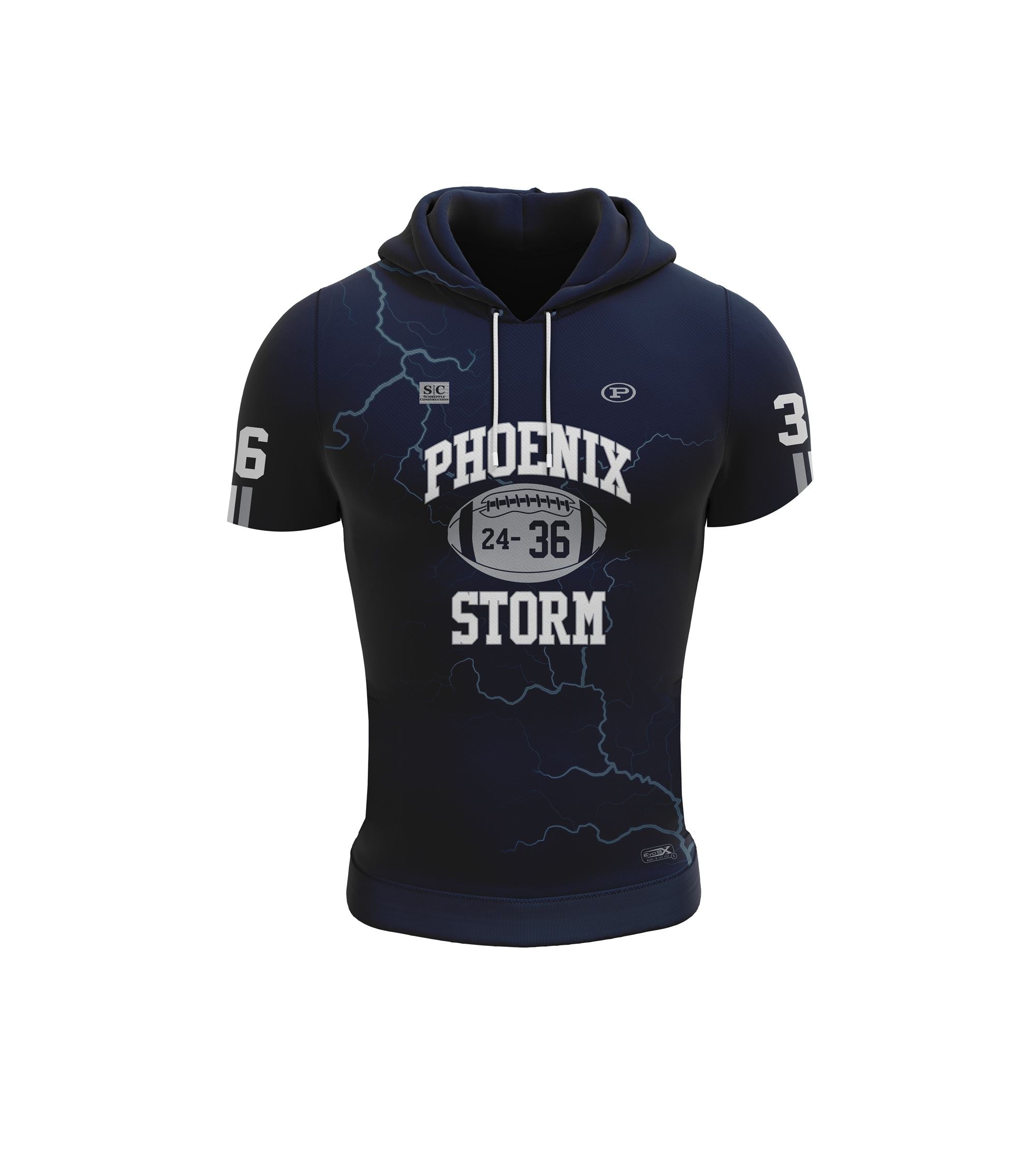 PHOENIX STORM SHORT SLEEVE COMPRESSION HOODIE