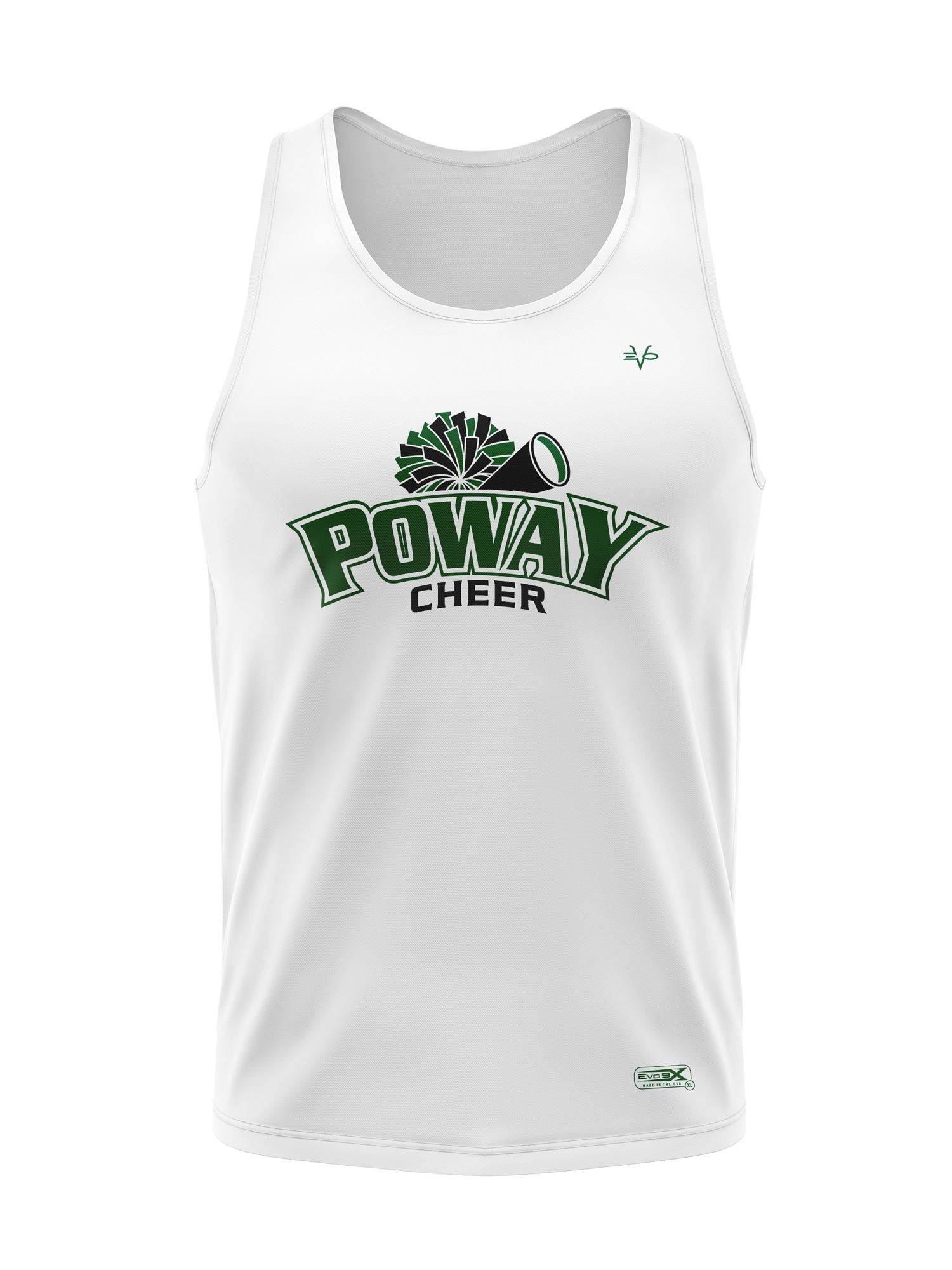 POWAY POP WARNER CHEER TANK TOP WHITE