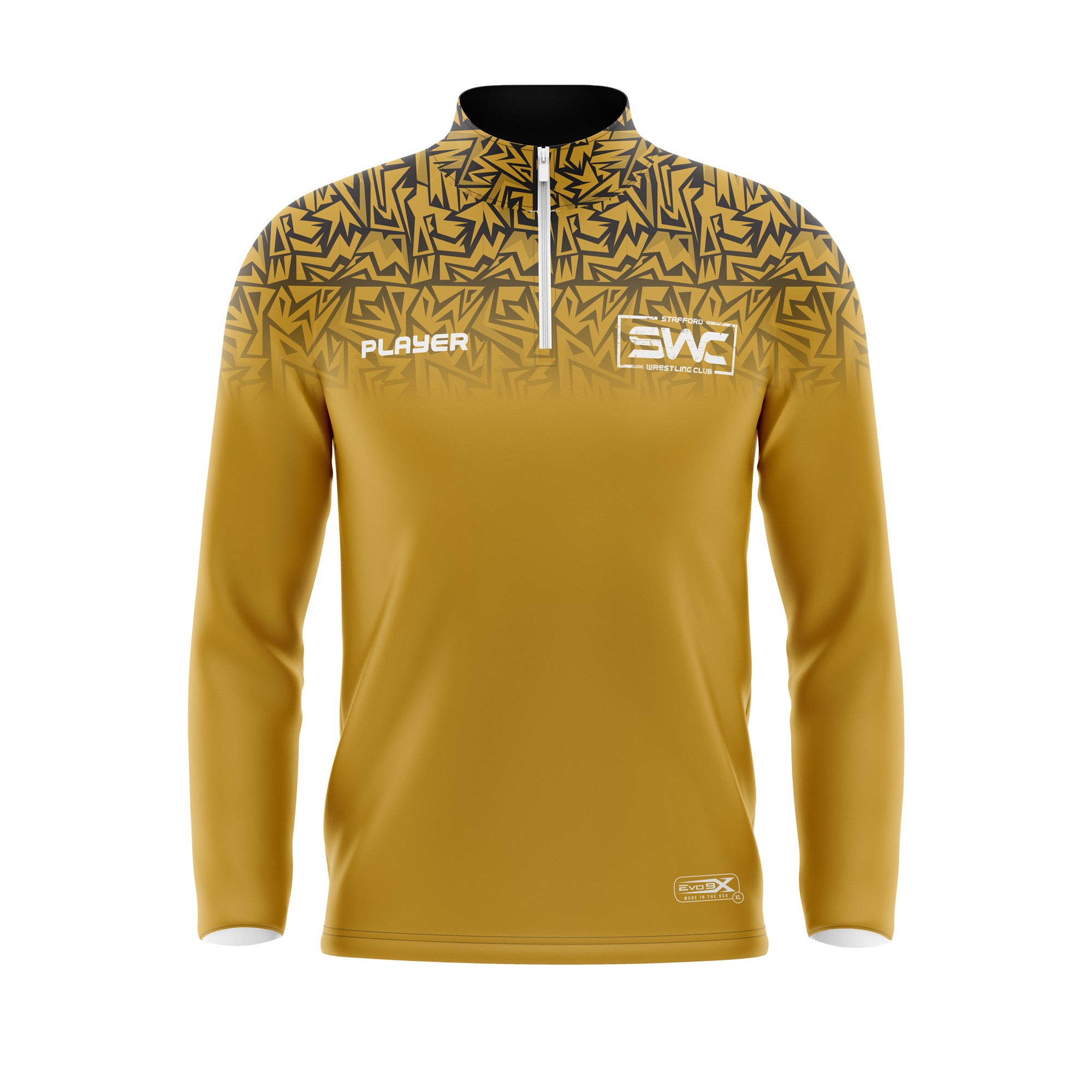 STAFFORD WRESTLING QTR ZIP GOLD