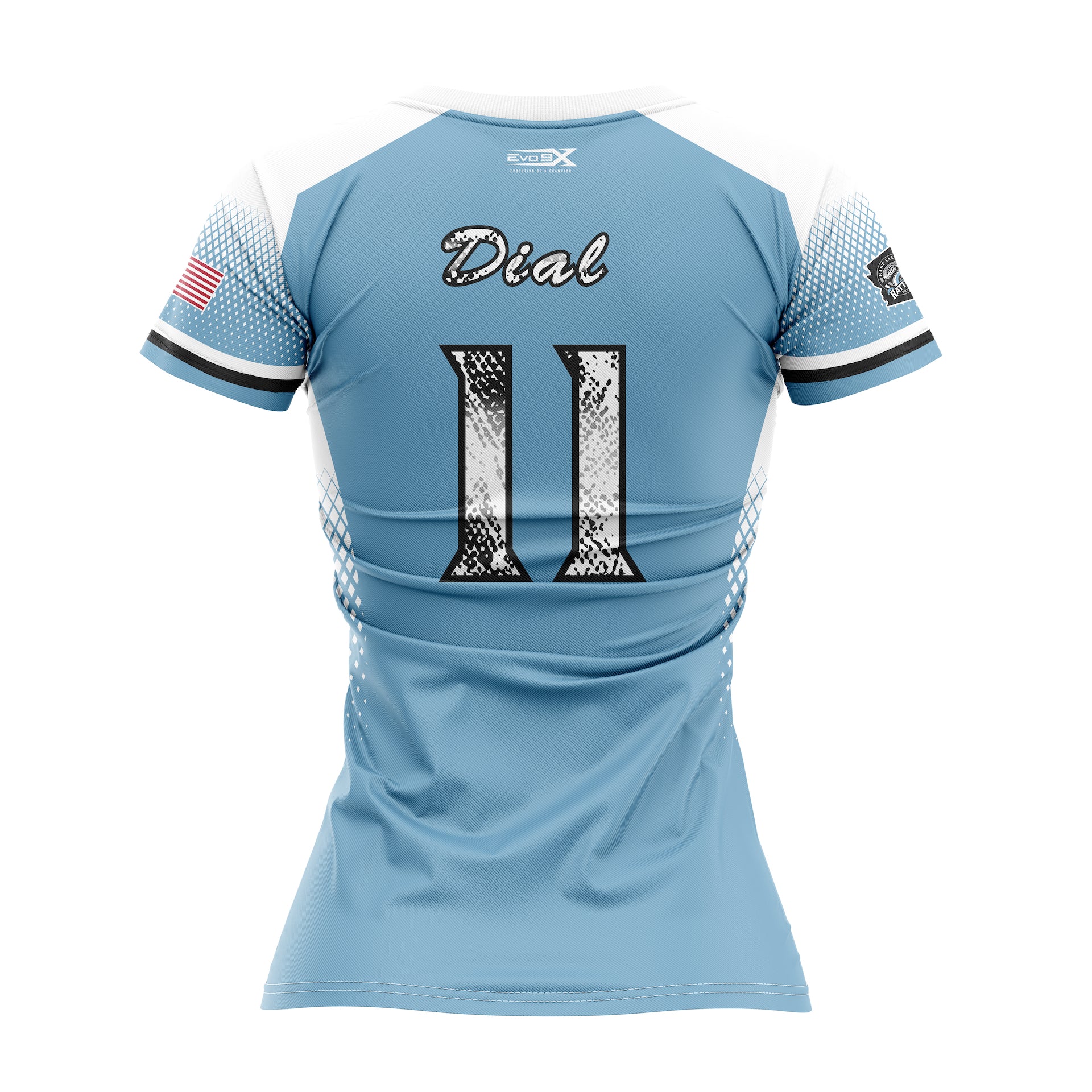 RATTLERS V NECK JERSEY - CAROLINA BLUE