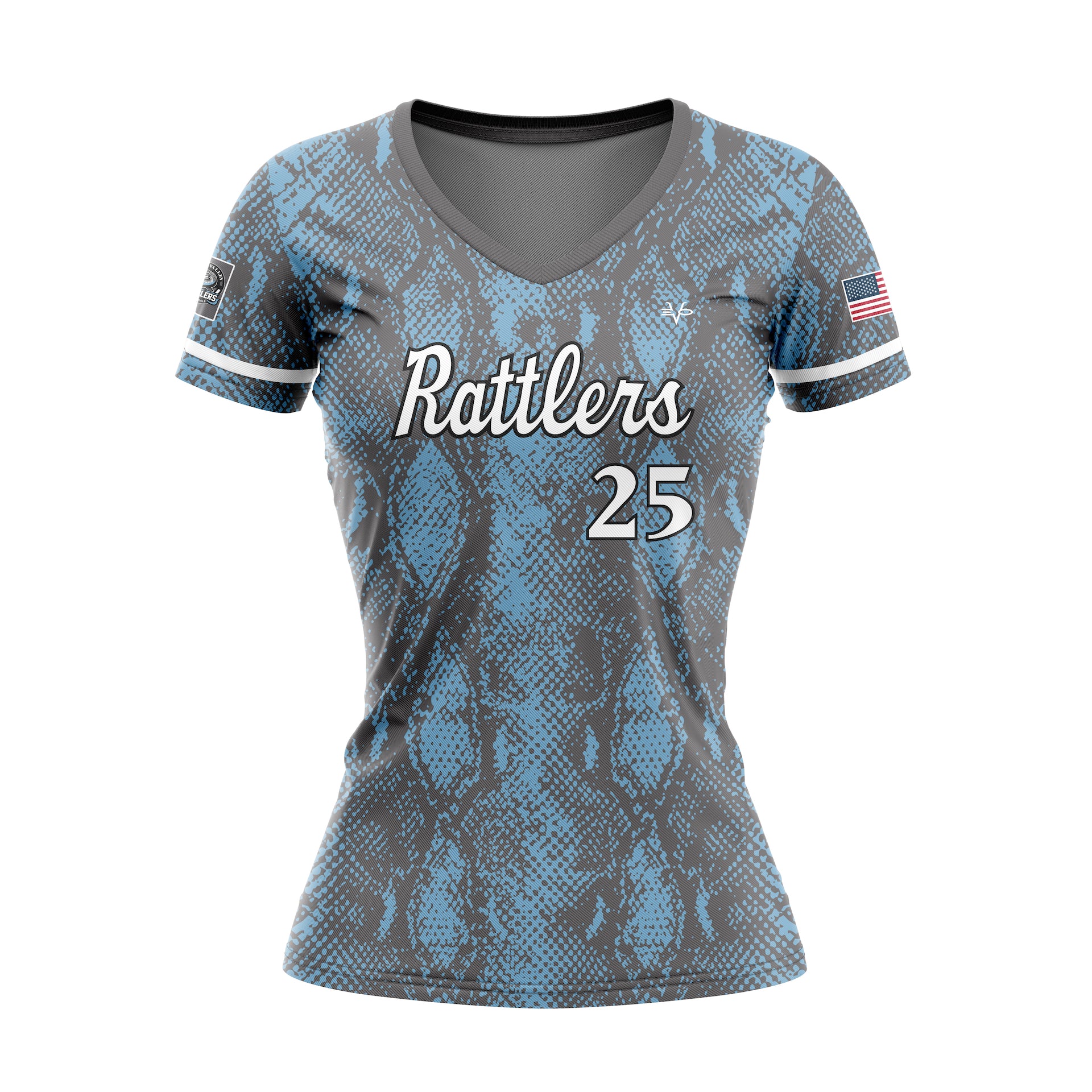 RATTLERS V NECK JERSEY - SNAKE SKIN