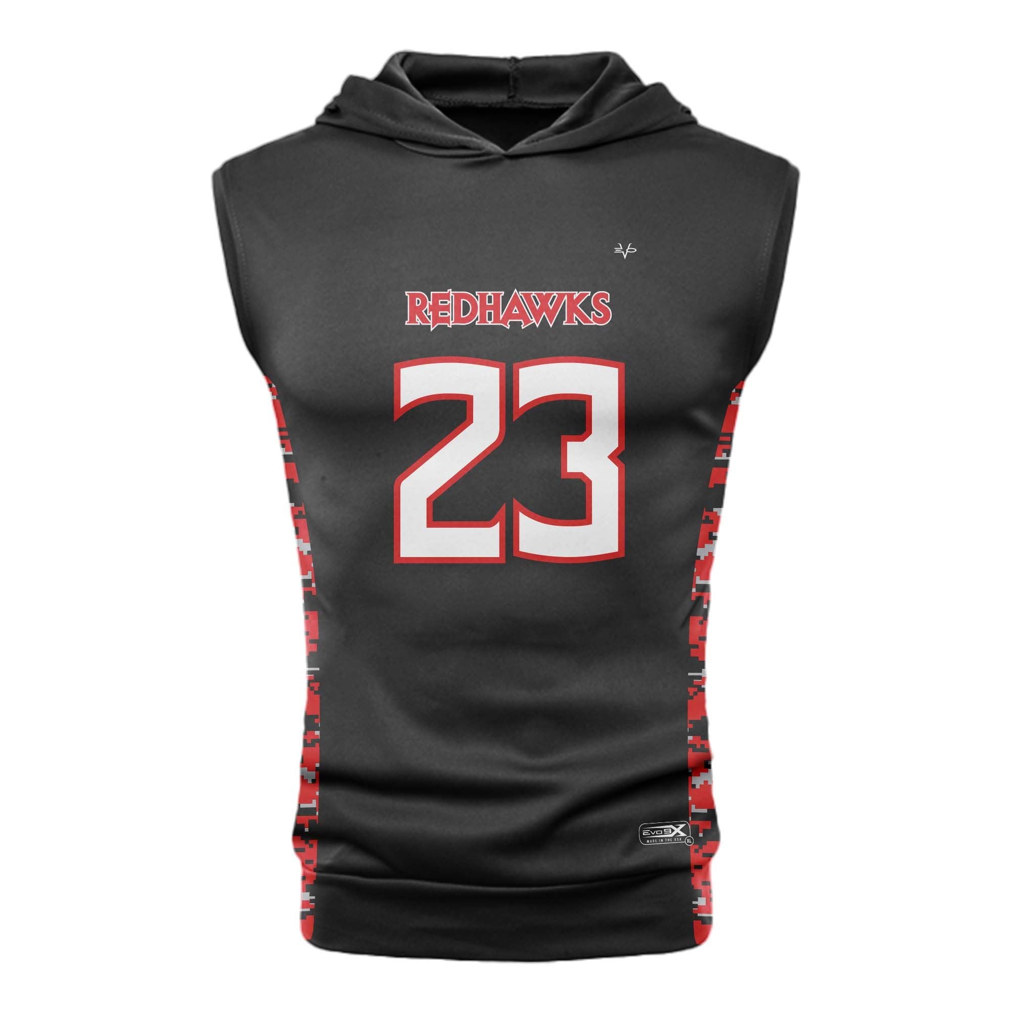 REDHAWKS SLEEVELESS COMPRESSION HOODIE