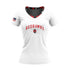 REDHAWKS WOMENS SHORT SLEEVE V NECK - WHITE