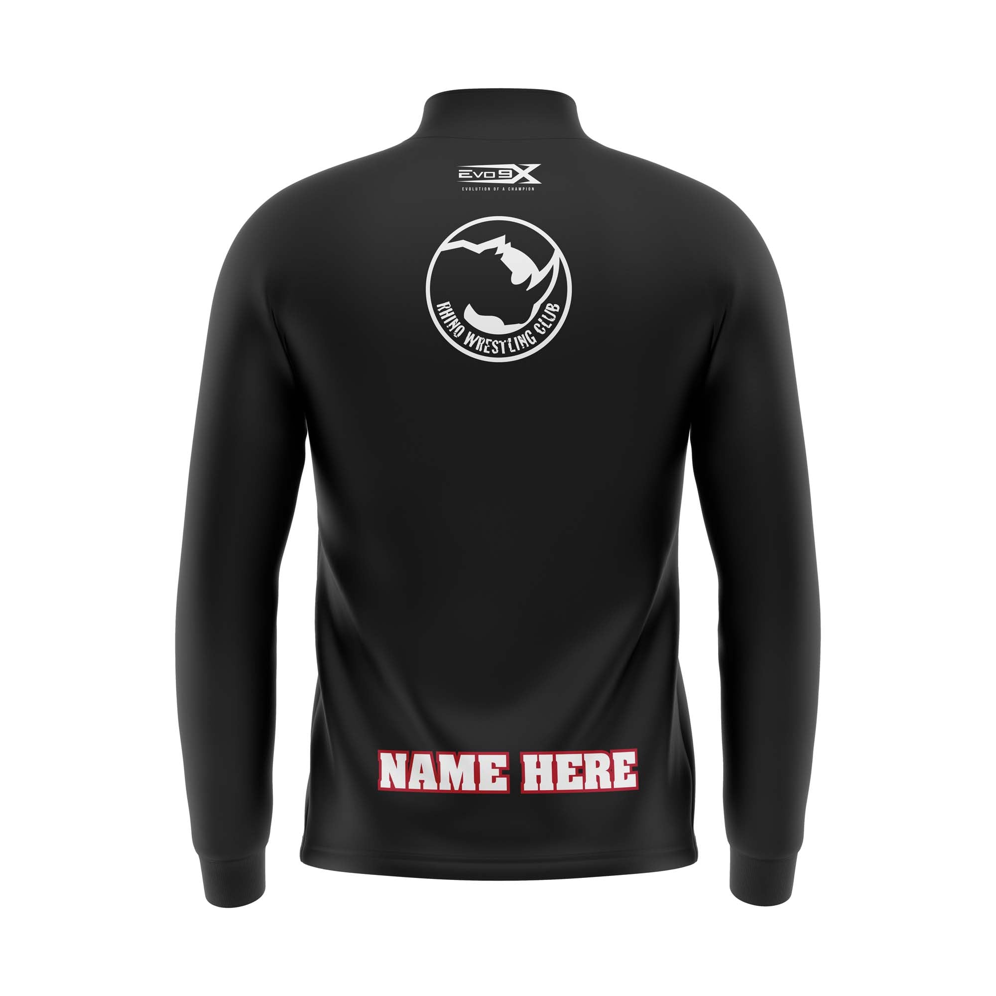 RHINO WRESTLING 1/4 ZIP JACKET (NO NAME/PERSONALIZATION)