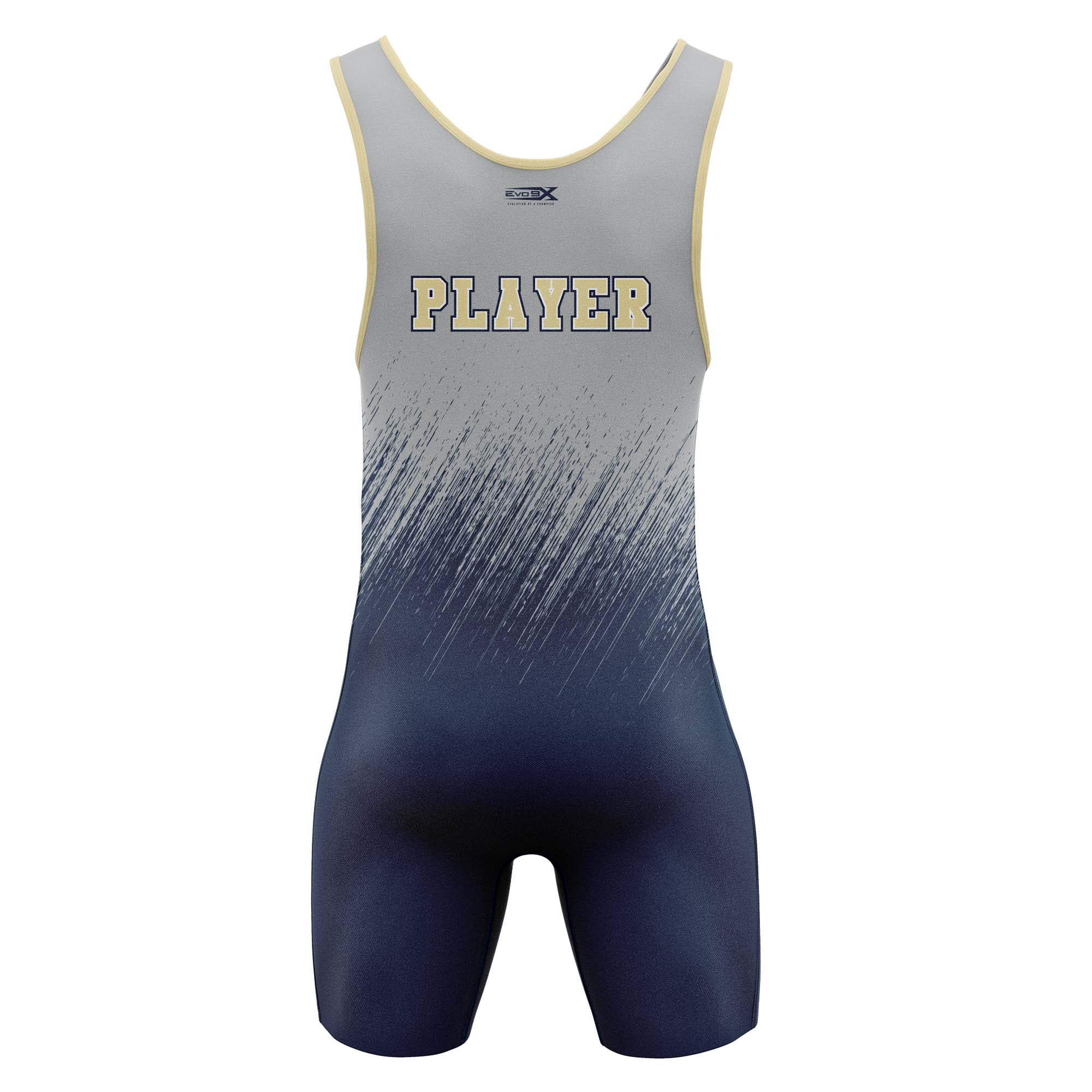 CRWA WRESTLING SINGLET - GREY/NAVY
