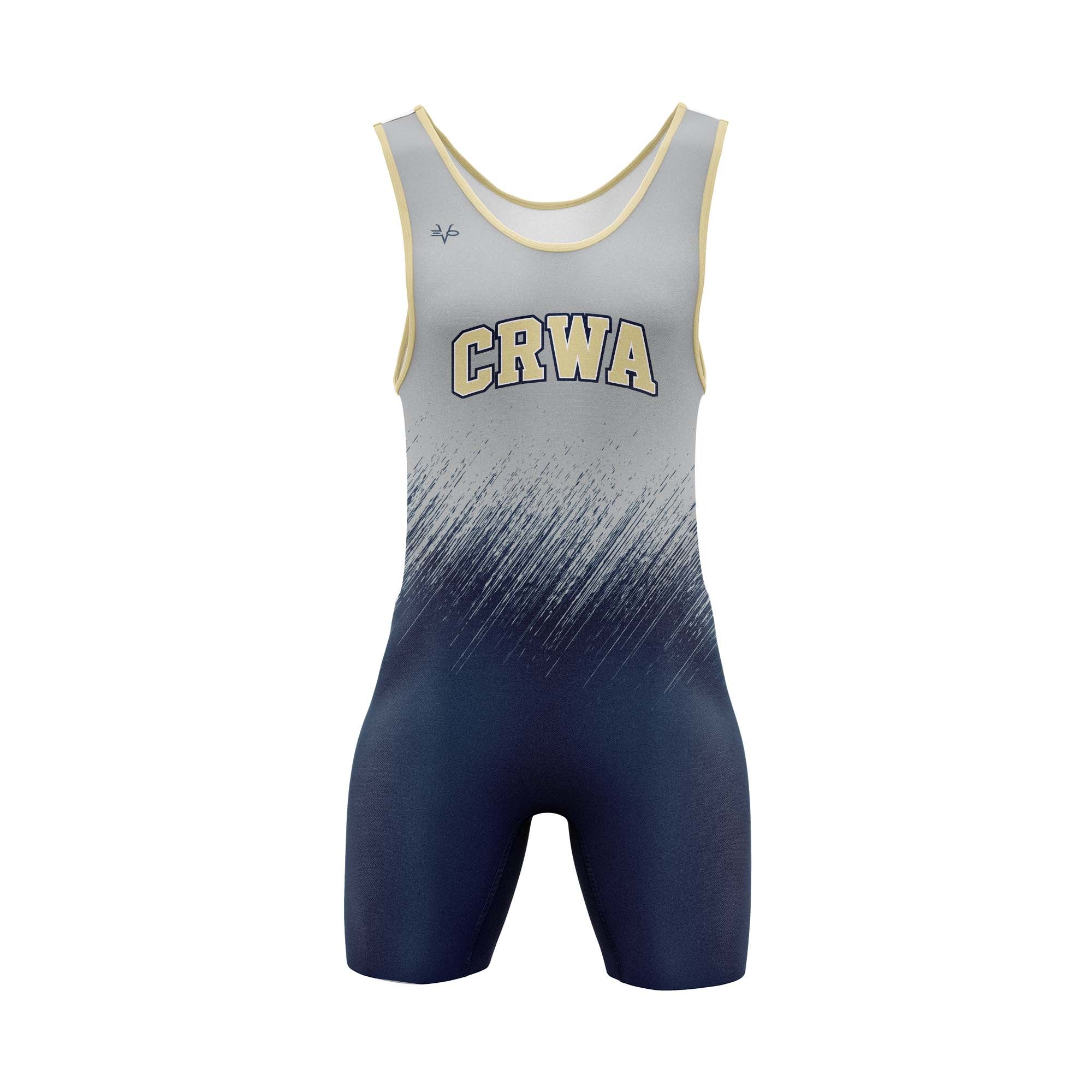 CRWA WRESTLING SINGLET - GREY/NAVY
