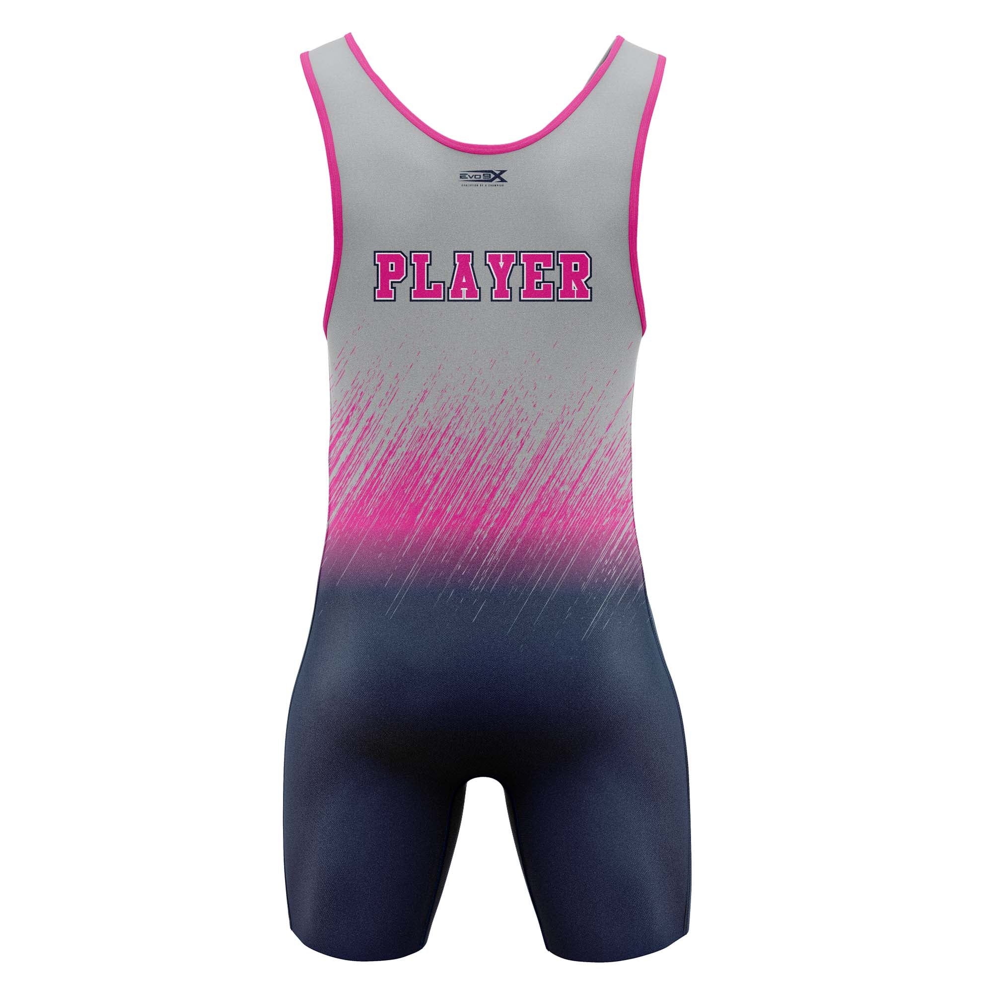 CRWA WRESTLING GIRLS SINGLET - NAVY/PINK