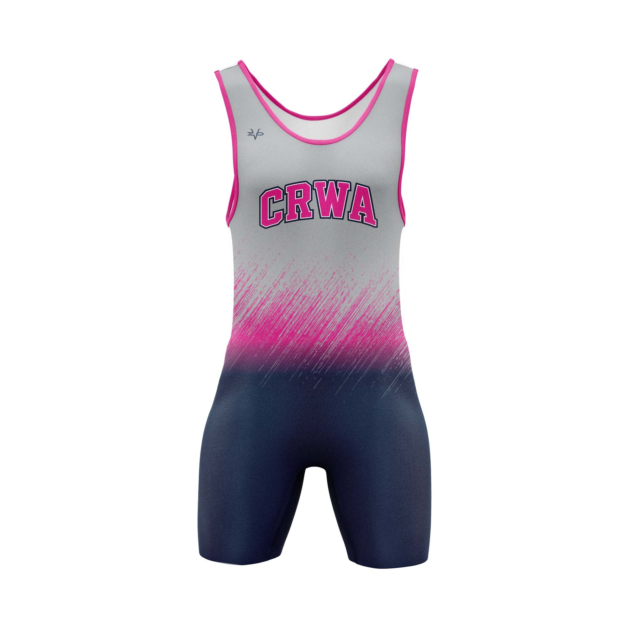 CRWA WRESTLING GIRLS SINGLET - NAVY/PINK