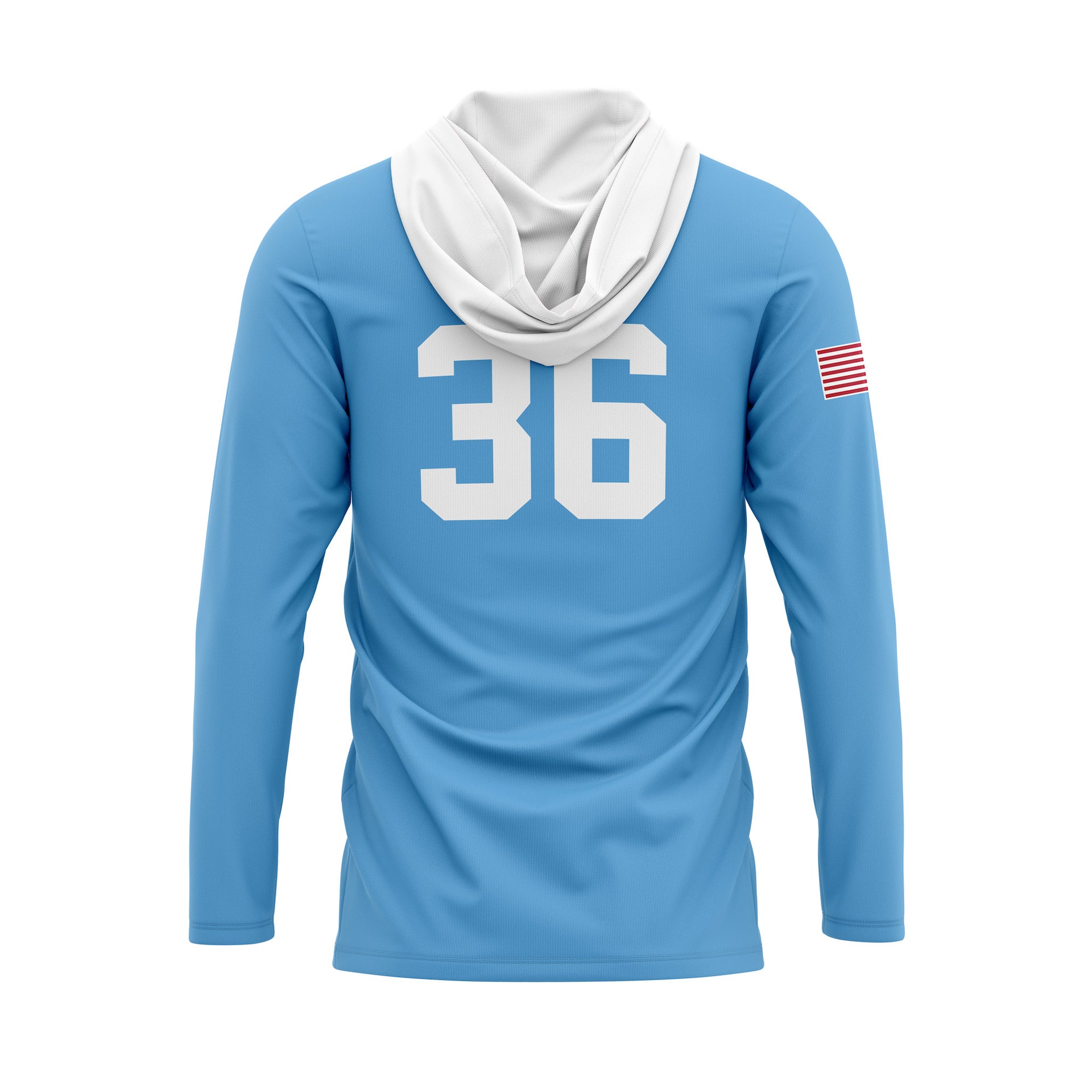 RUCCI BASEBALL "RB" LIGHTWEIGHT HOODIE - CAROLINA BLUE