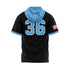 RUCCI BASEBALL SCRIPT LIGHTWEIGHT HOODIE SS - BLACK/CAROLINA BLUE
