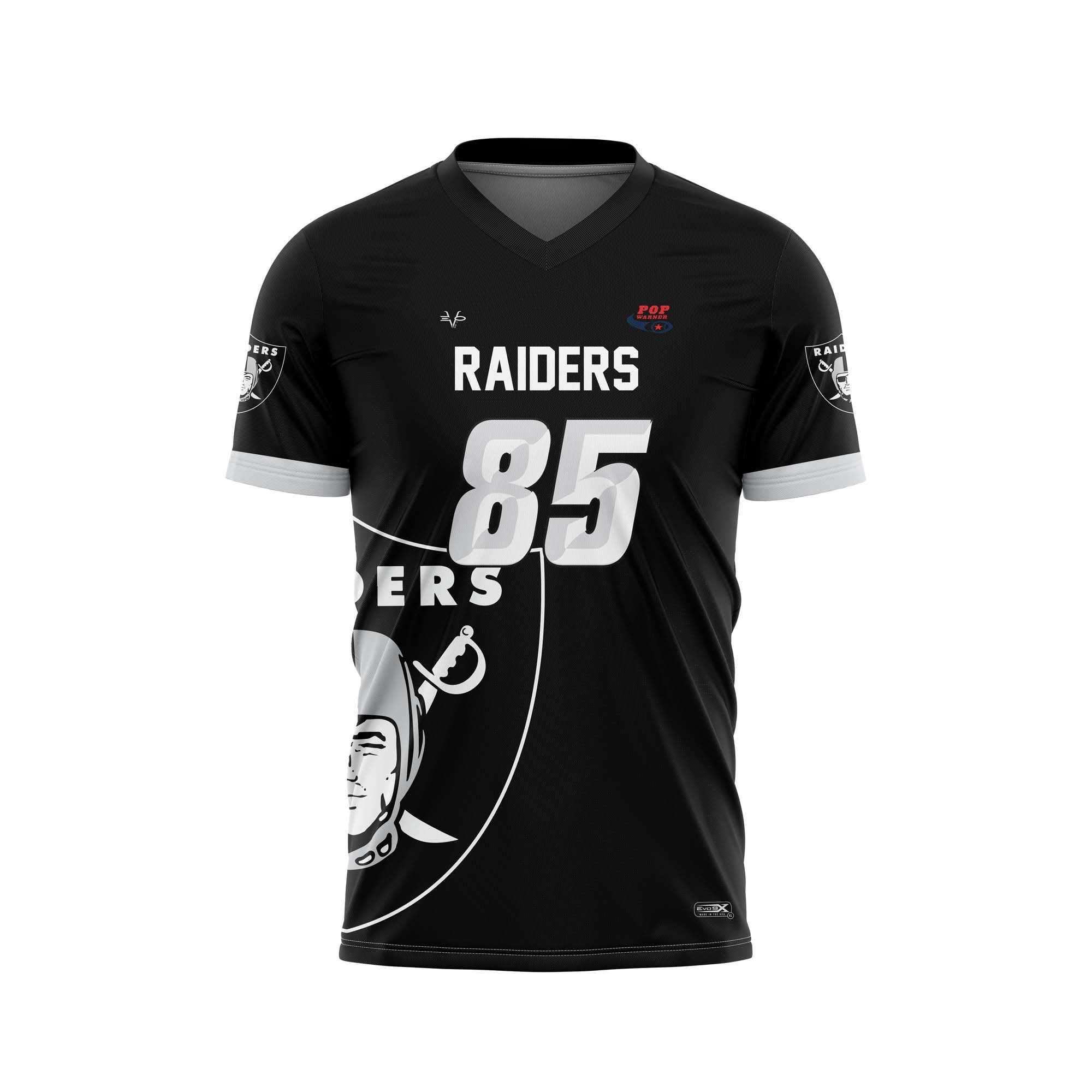 Raiders Black SS V-Neck