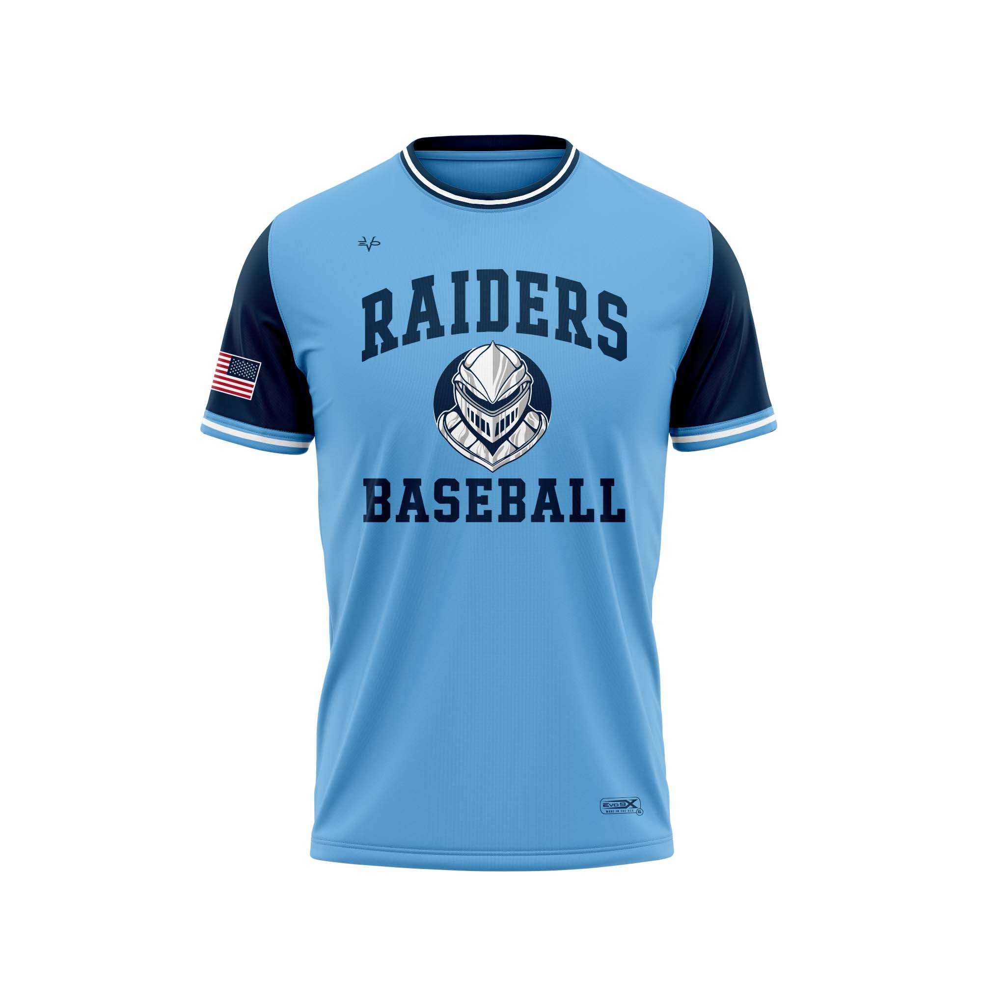 RAIDERS CREW NECK SS COLUMBIA-NAVY