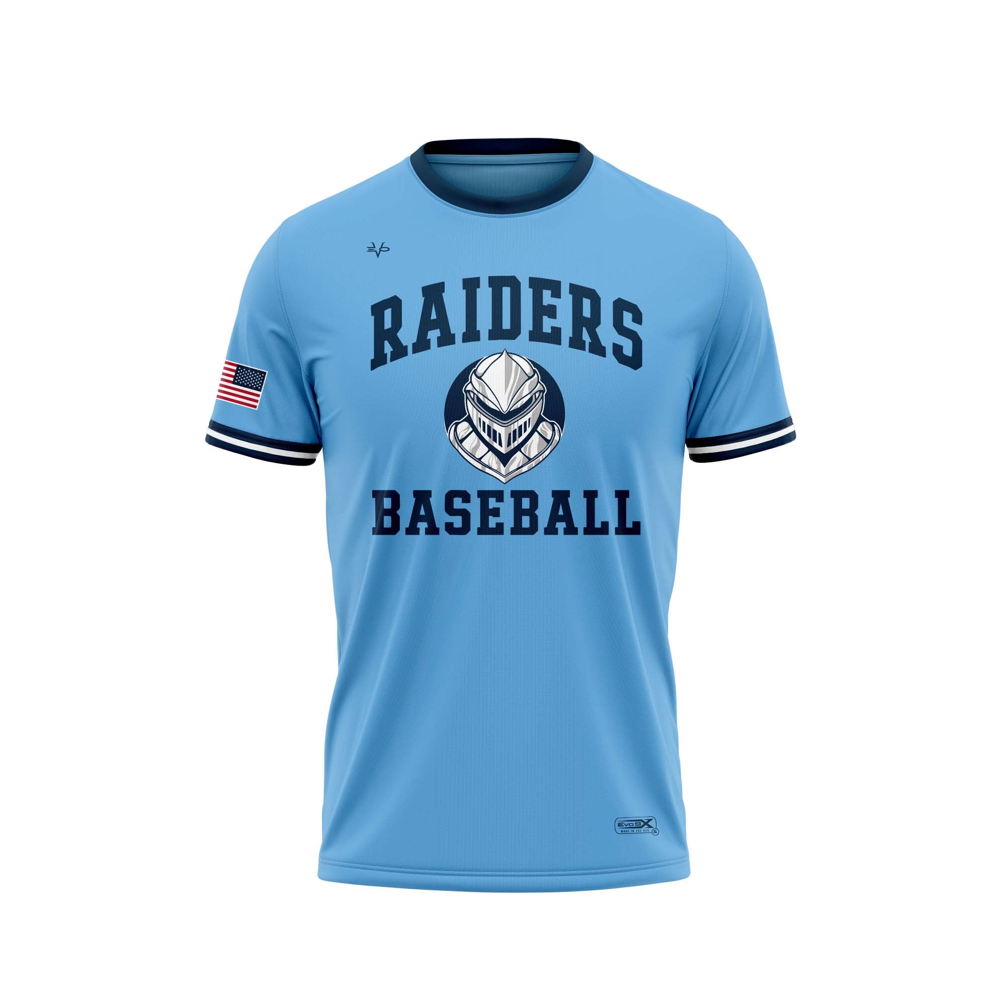 RAIDERS CREW NECK SS COLUMBIA BLUE