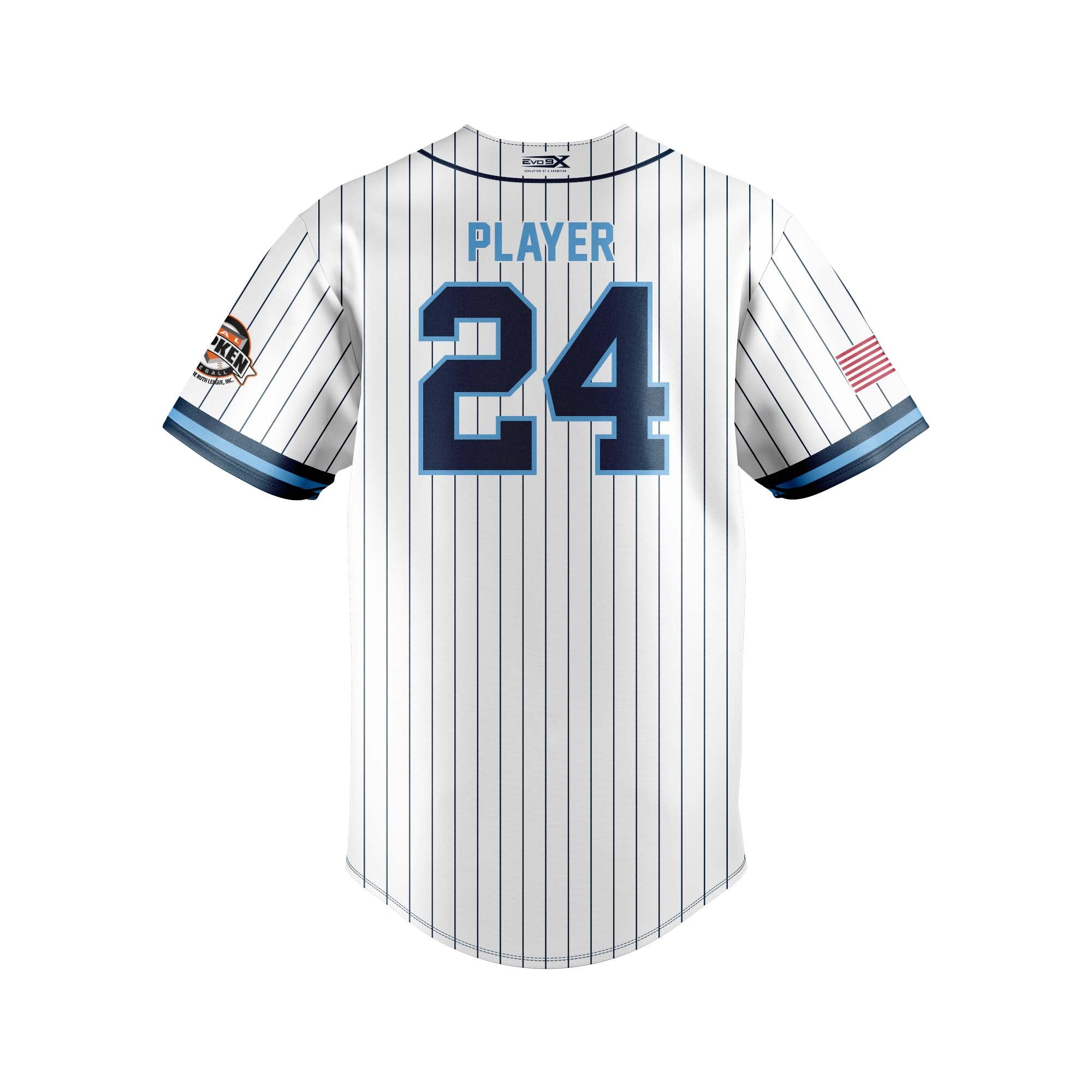 RAIDERS FULL BUTTON JERSEY PINSTRIPES (mandatory)