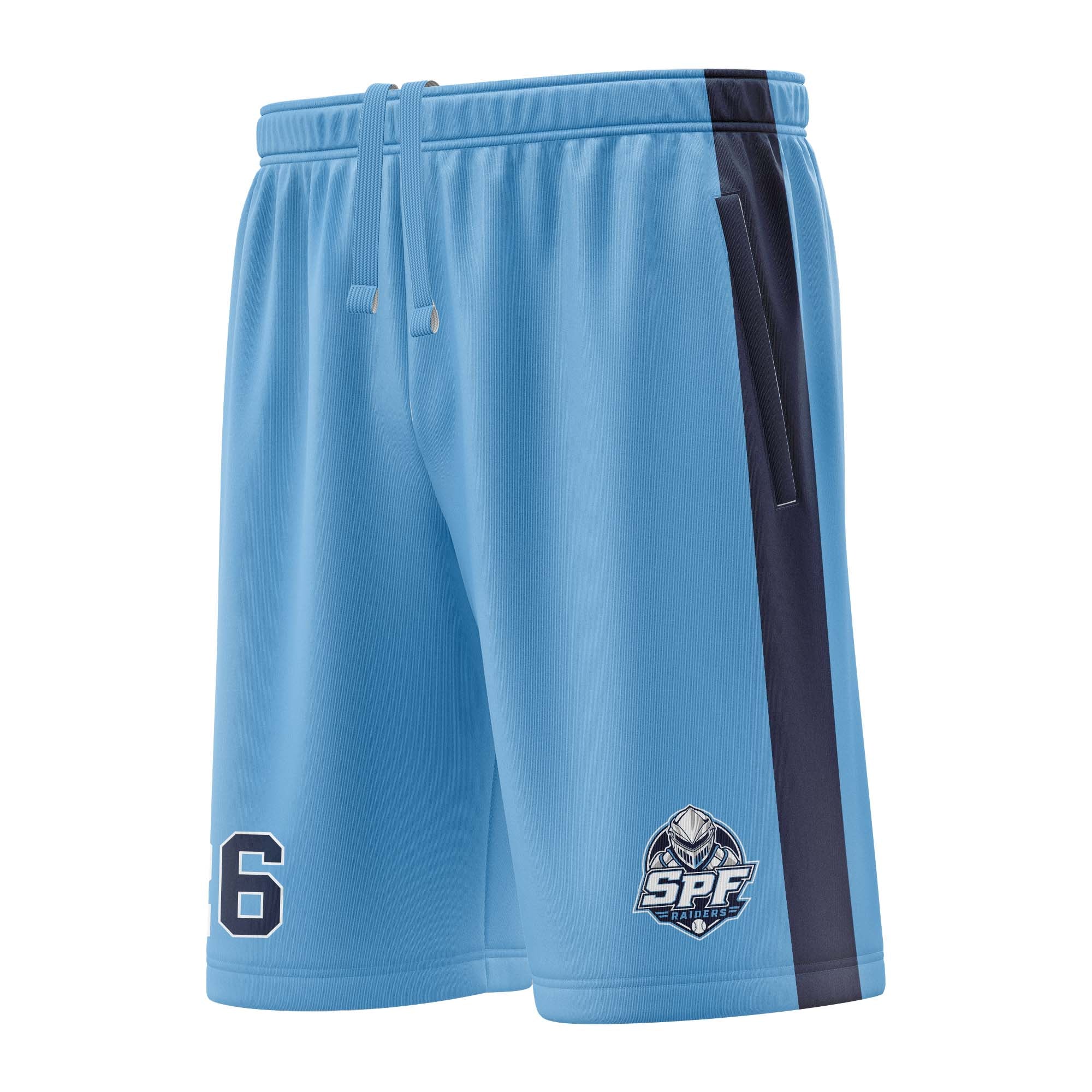 RAIDERS SHORTS COLUMBIA WITH NAVY PIPING