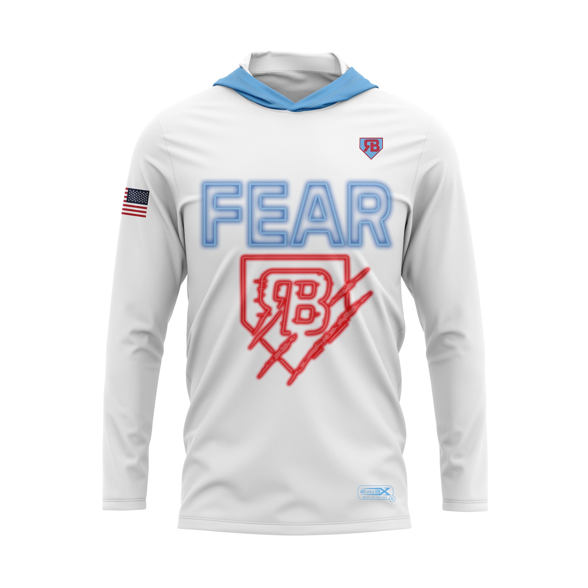 RUCCI BASEBALL "FEAR" LIGHTWEIGHT HOODIE - WHITE