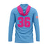 RUCCI BASEBALL MOM LIGHTWEIGHT HOODIE - CAROLINA BLUE/PINK