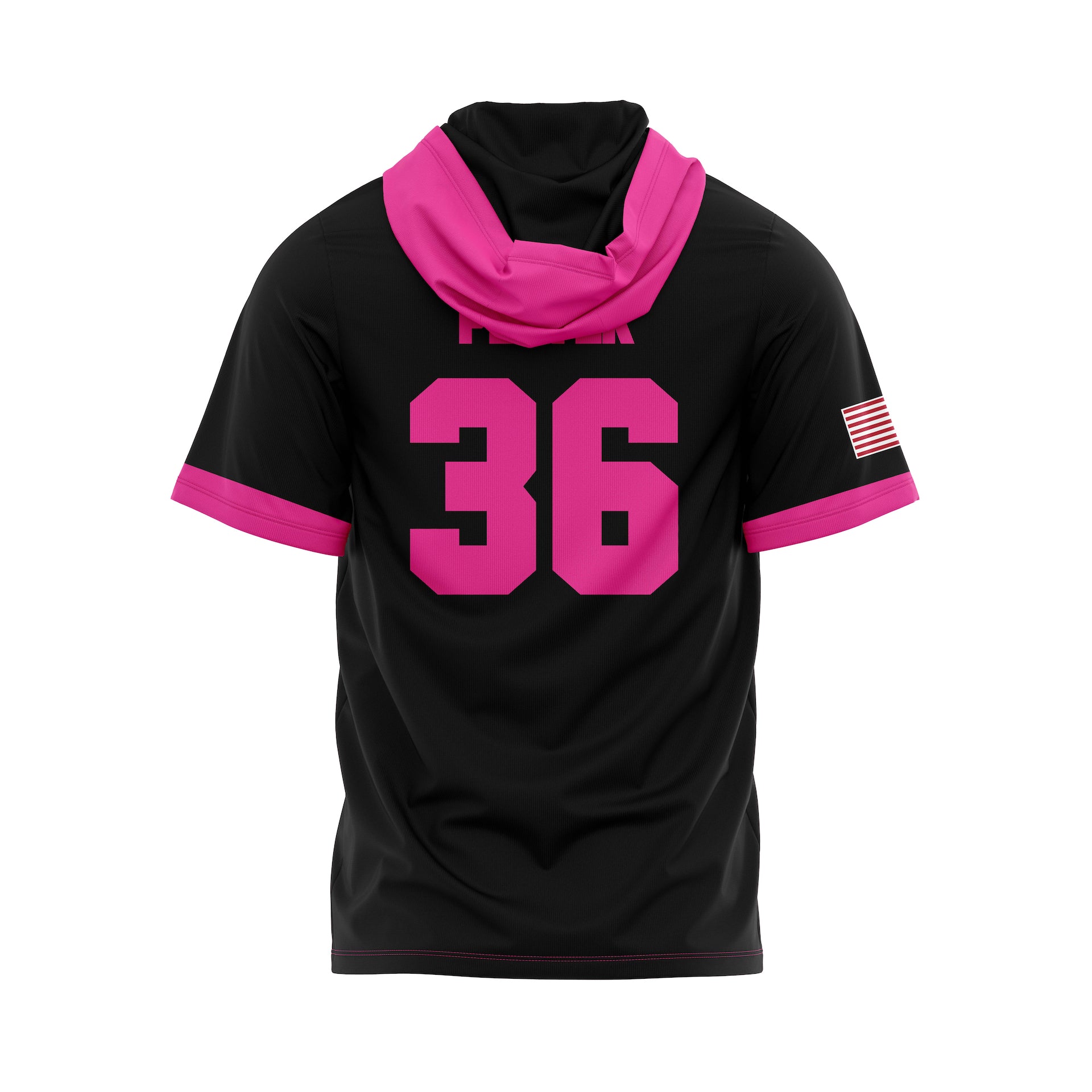 RUCCI BASEBALL LIGHTWEIGHT HOODIE SS - BLACK/PINK
