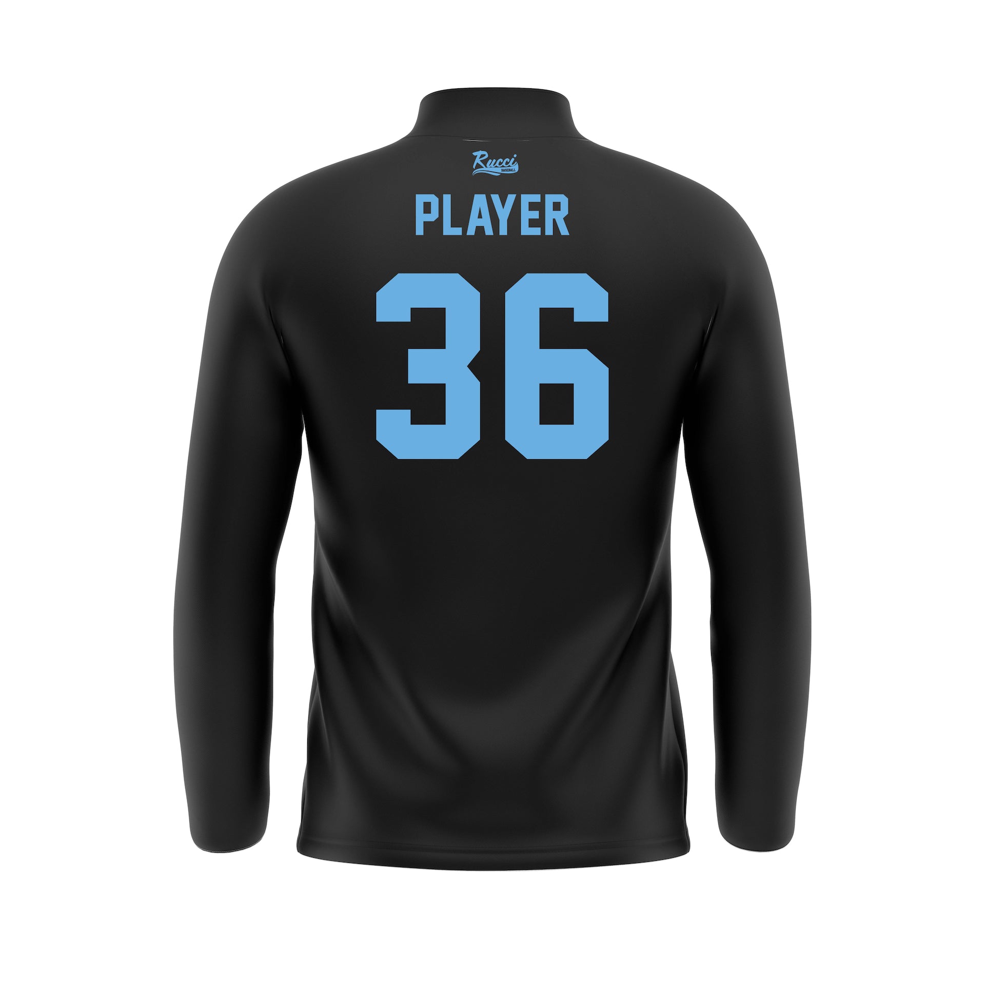 RUCCI BASEBALL QTR ZIP - BLACK