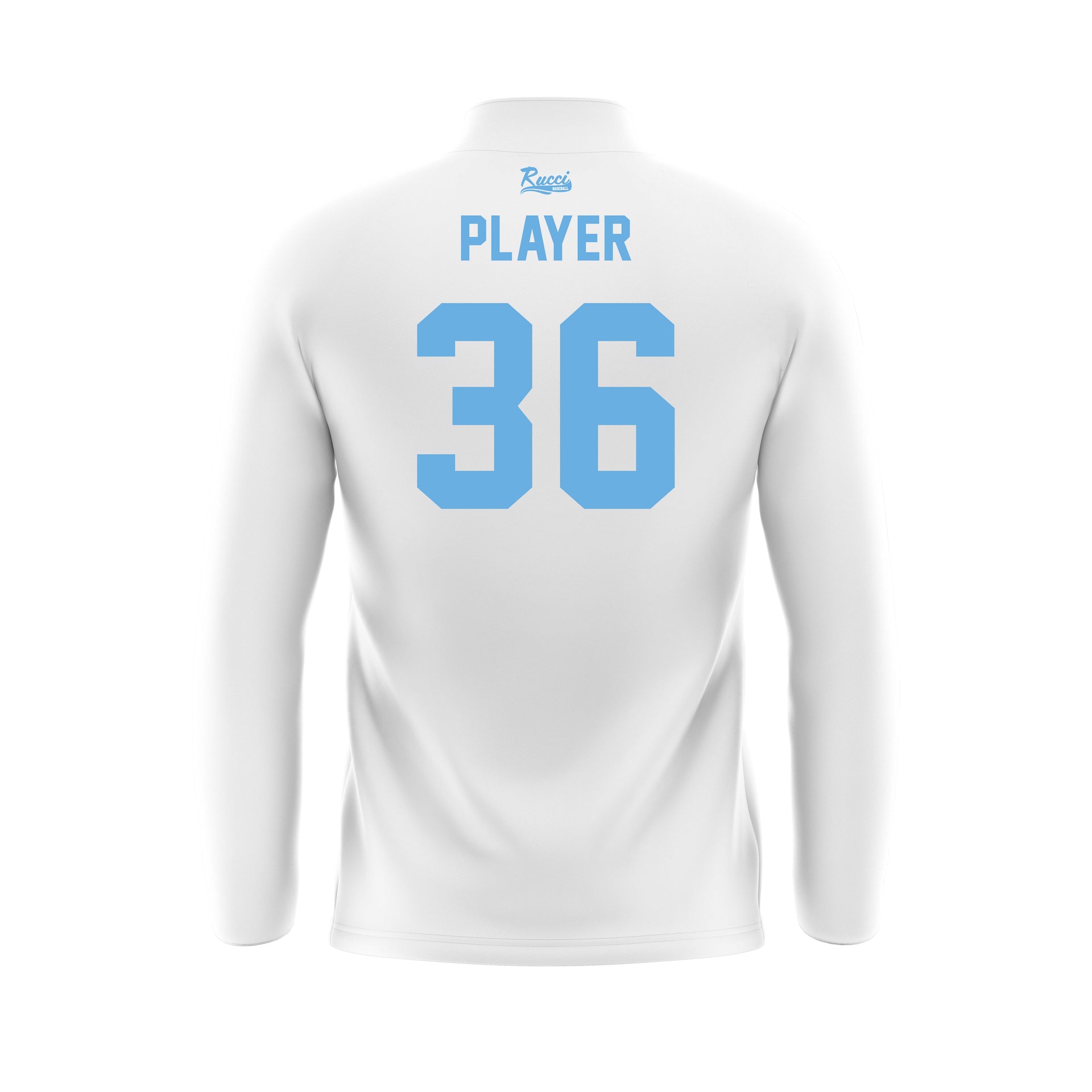 RUCCI BASEBALL QTR ZIP - WHITE