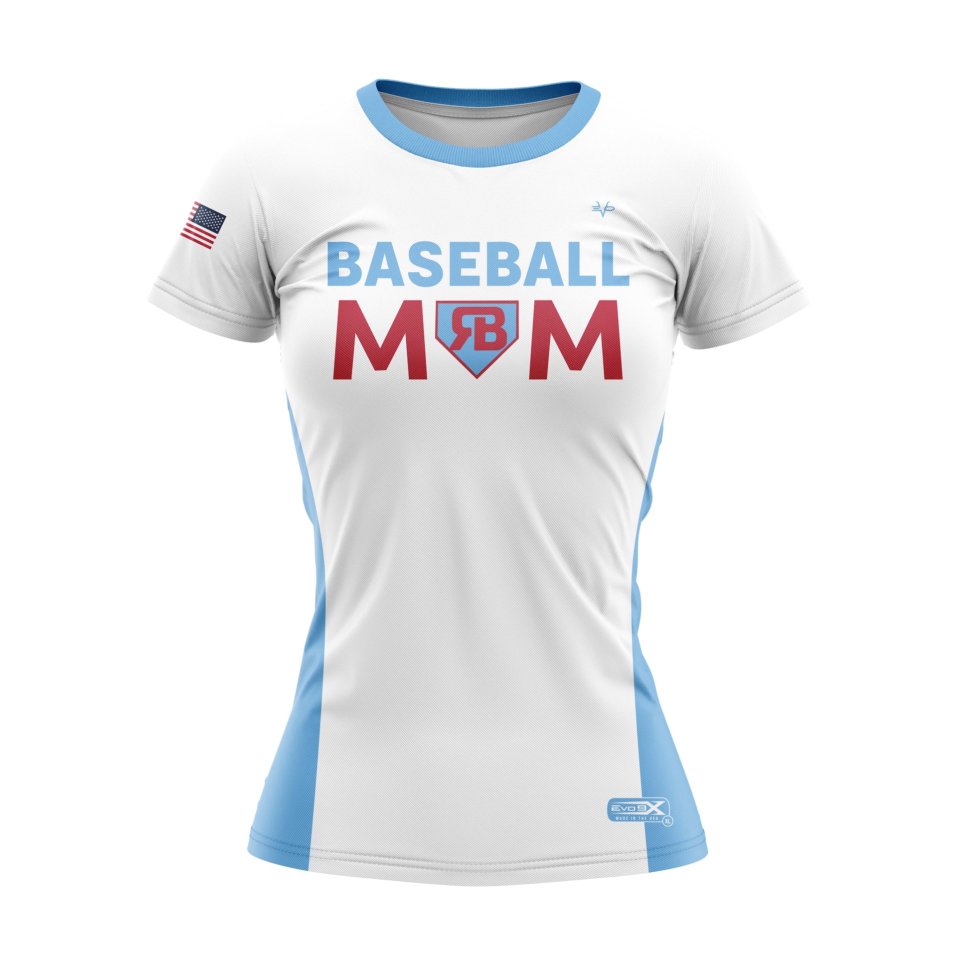 RUCCI BASEBALL MOM CREWNECK SS - WHITE