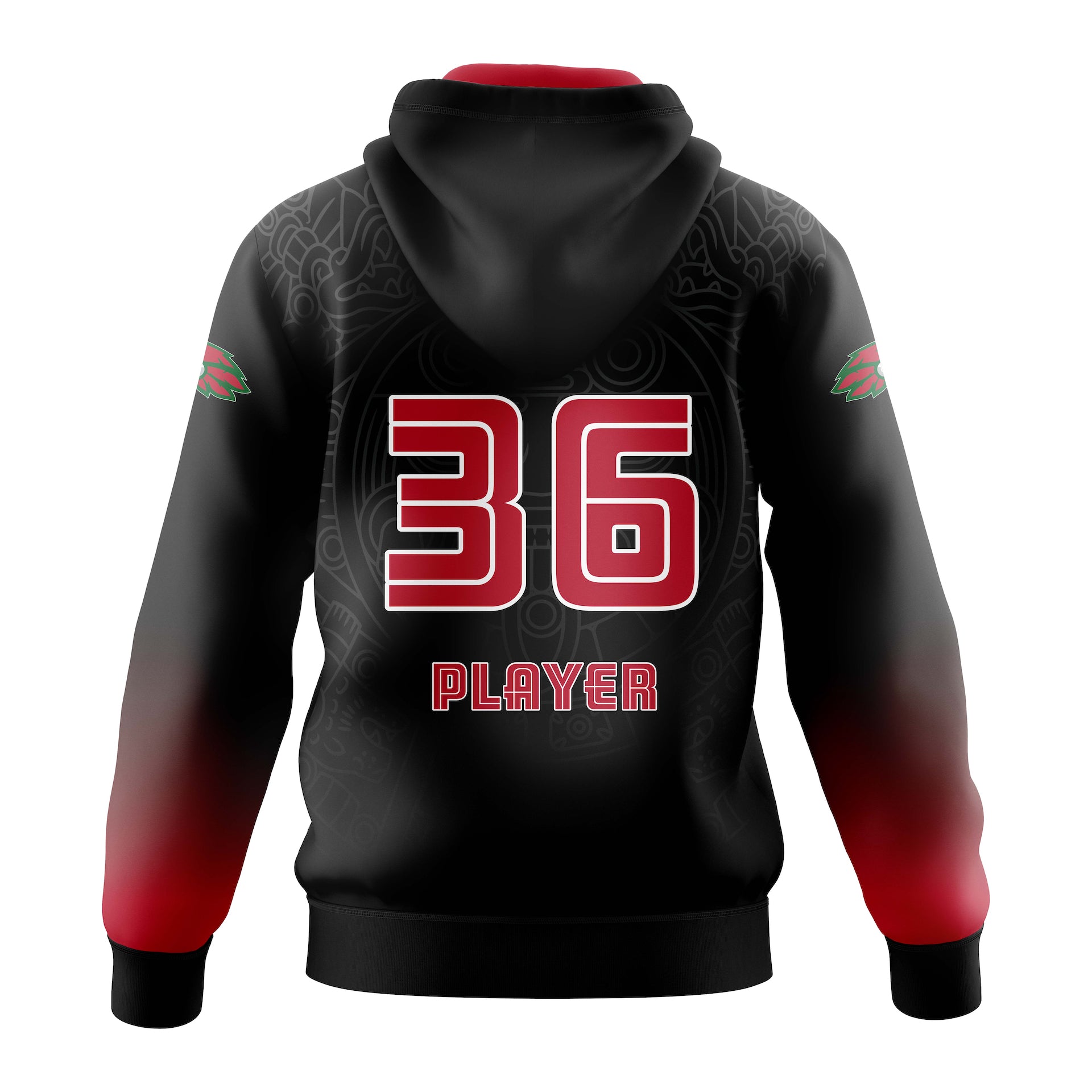SHAOLIN AZTECS HOODIE - BLACK