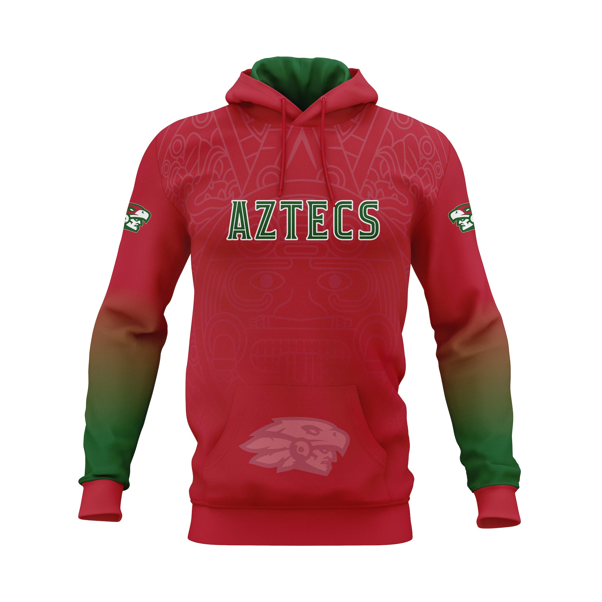 SHAOLIN AZTECS HOODIE - RED