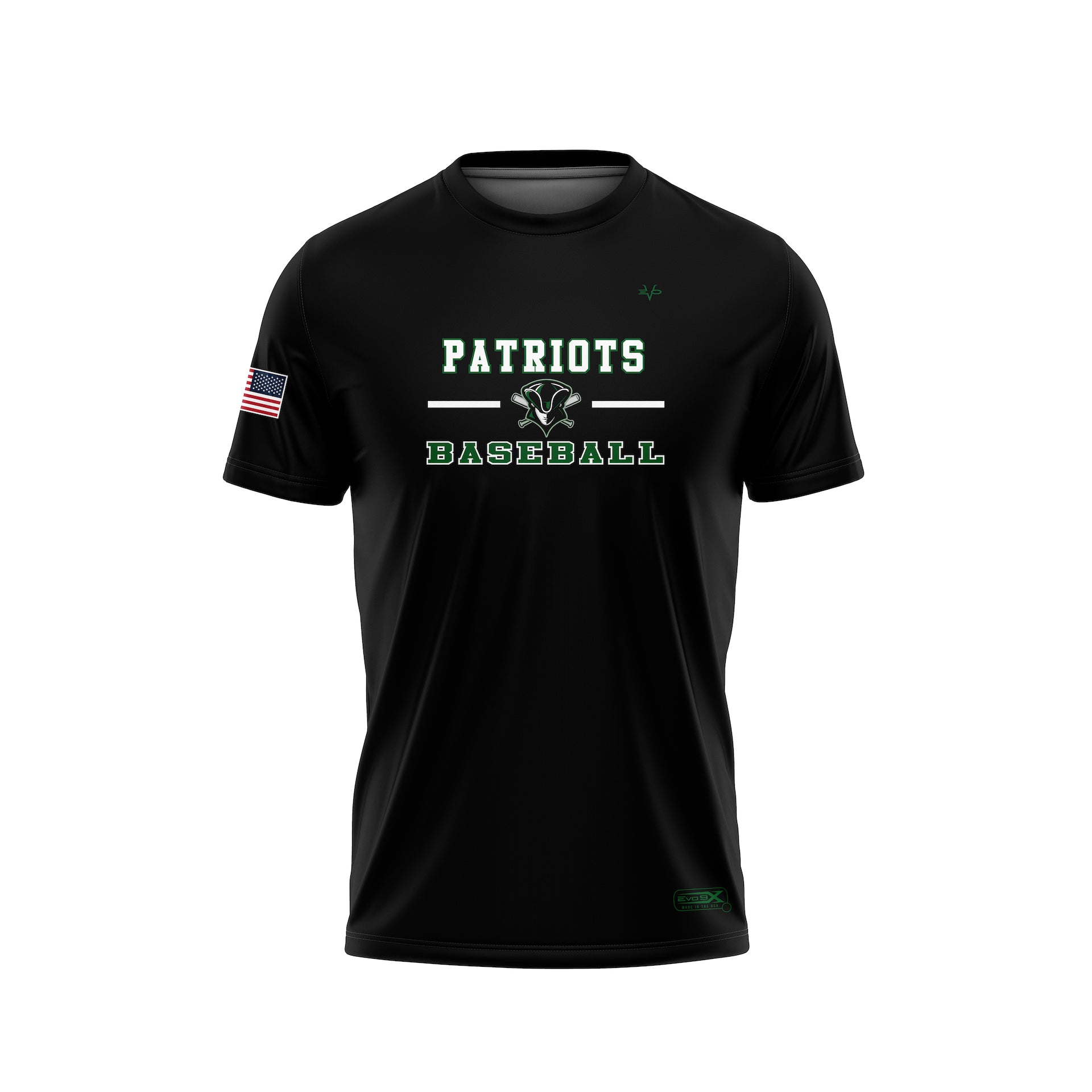SOUTH PLAINFIELD PATRIOTS BASEBALL CREWNECK SS - BLACK
