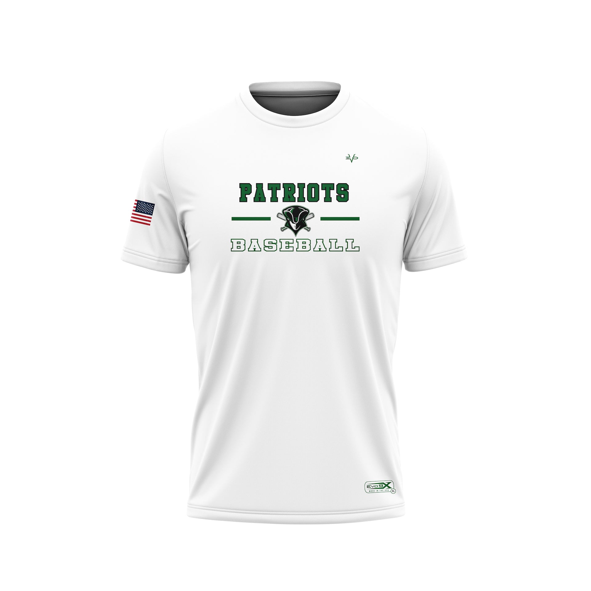 SOUTH PLAINFIELD PATRIOTS BASEBALL CREWNECK SS - WHITE