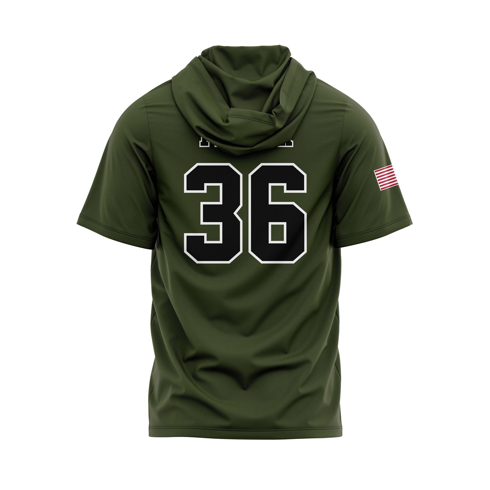 SOUTH PLAINFIELD PATRIOTS BASEBALL SS LIGHTWEIGHT HOODIE - ARMY GREEN