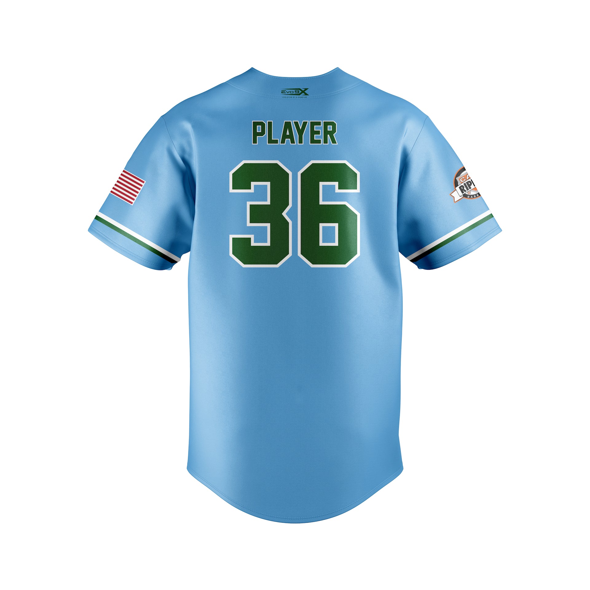SOUTH PLAINFILED SURGE  BLUE  FULL BUTTON JERSEY