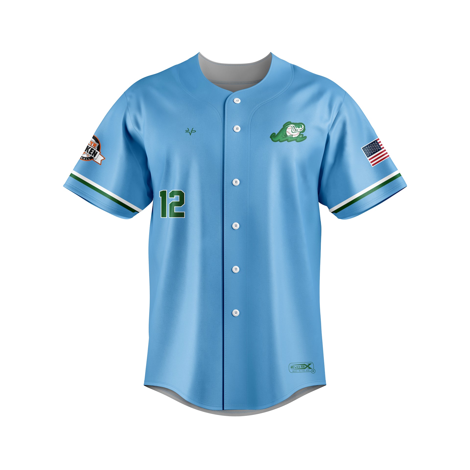 SOUTH PLAINFILED SURGE  BLUE  FULL BUTTON JERSEY
