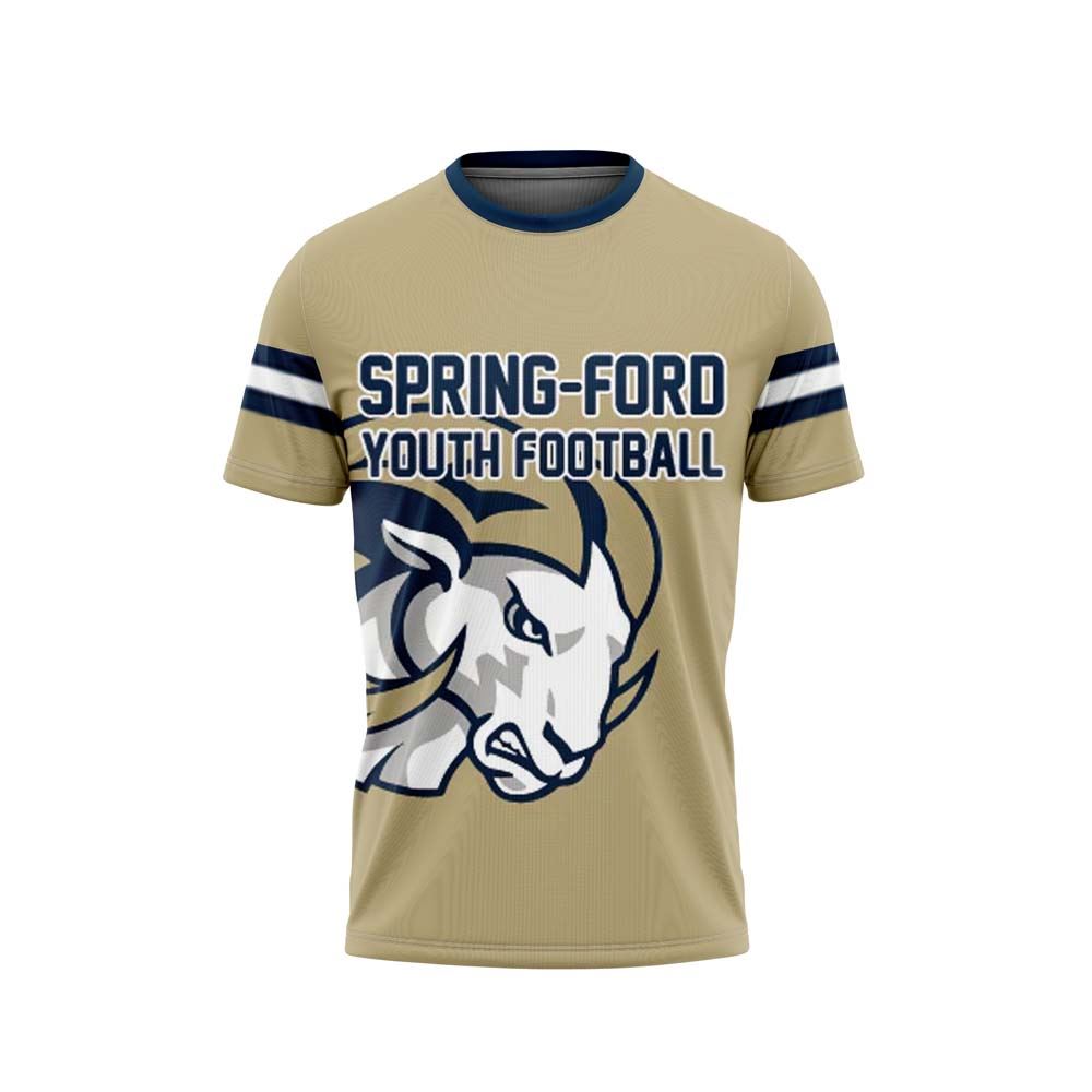 SPRING-FORD YOUTH FOOTBALL Crew Neck Shirt Front 