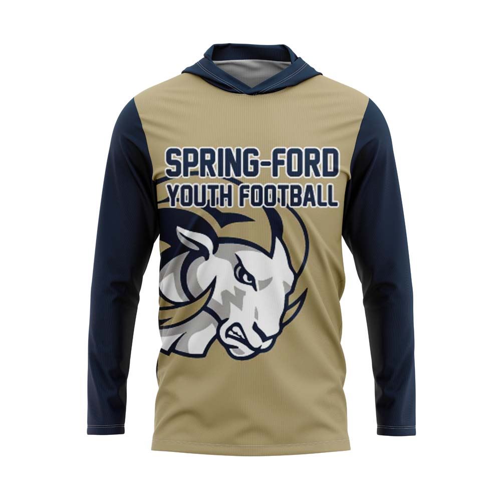 SPRING-FORD YOUTH FOOTBALL Sublimated Lightweight Hoodie Front