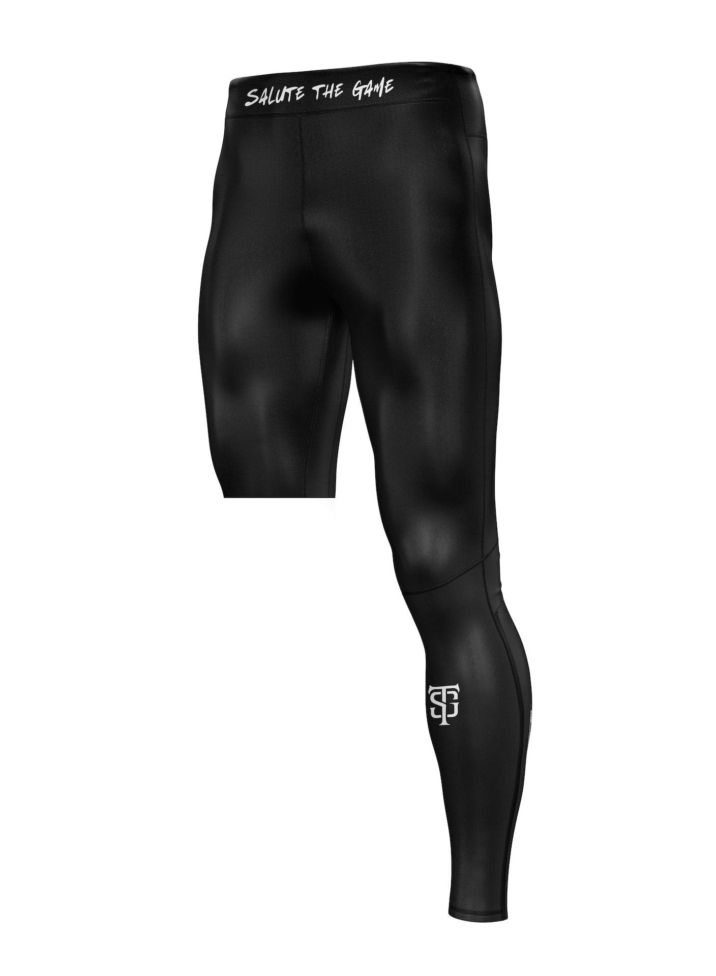 STG COMPRESSION HALF LEG PANT - BLACK