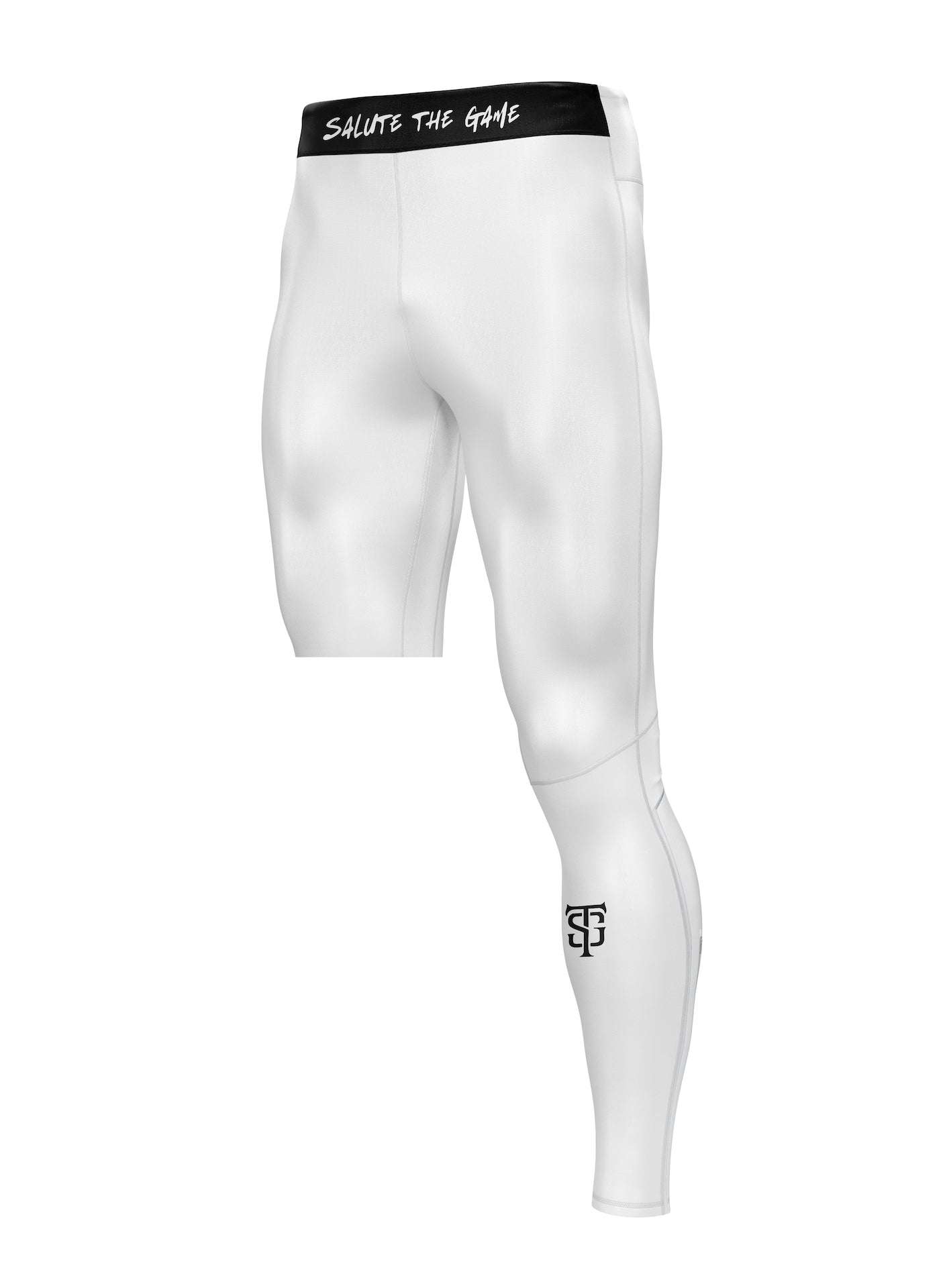 STG COMPRESSION HALF LEG PANT - WHITE