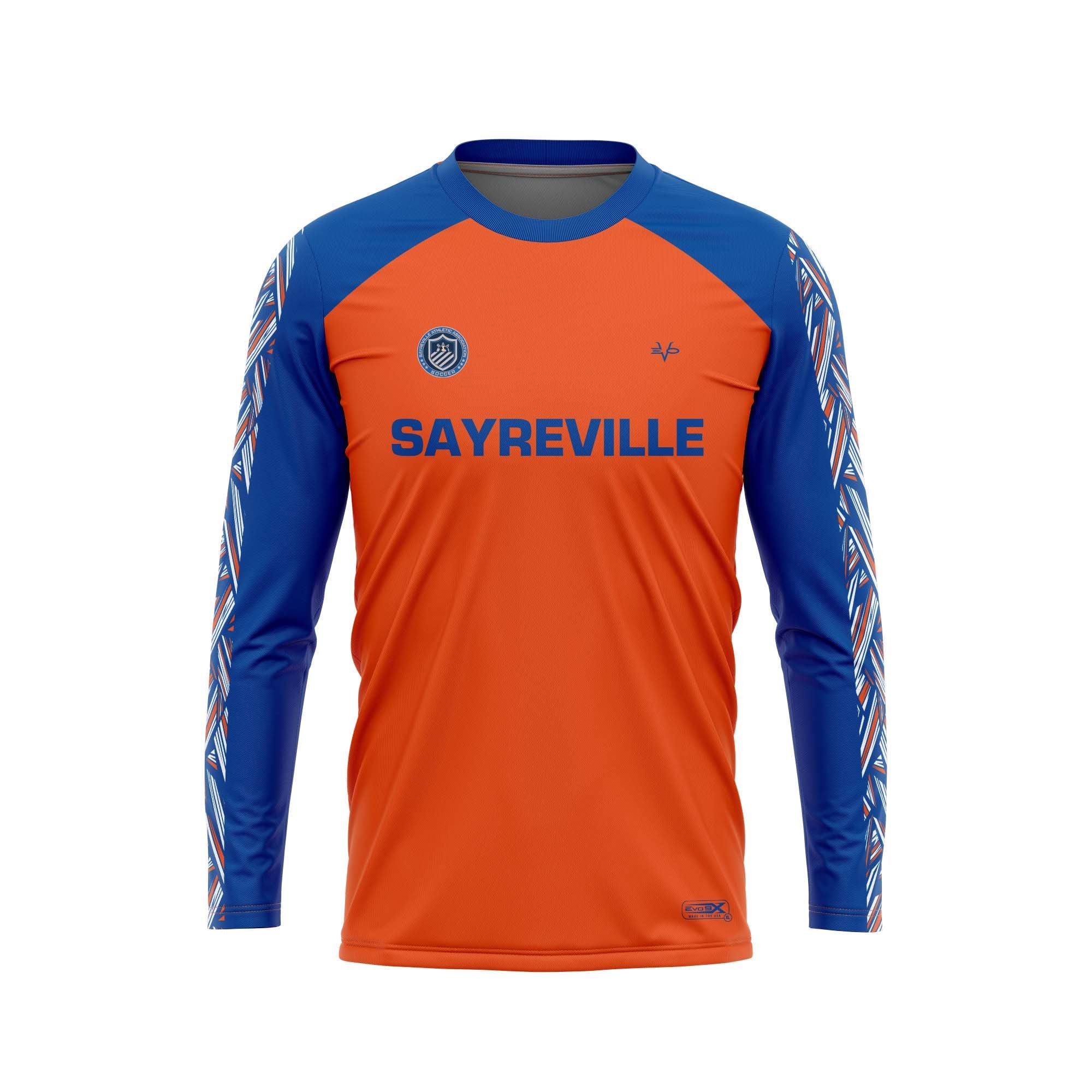 SAYREVILLE SOCCER - STORM 15/16  ORANGE ROYAL GOALIE JERSEY 2024