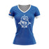 SAYREVILLE FOOTBALL LADIES V NECK SHIRT-BLUE
