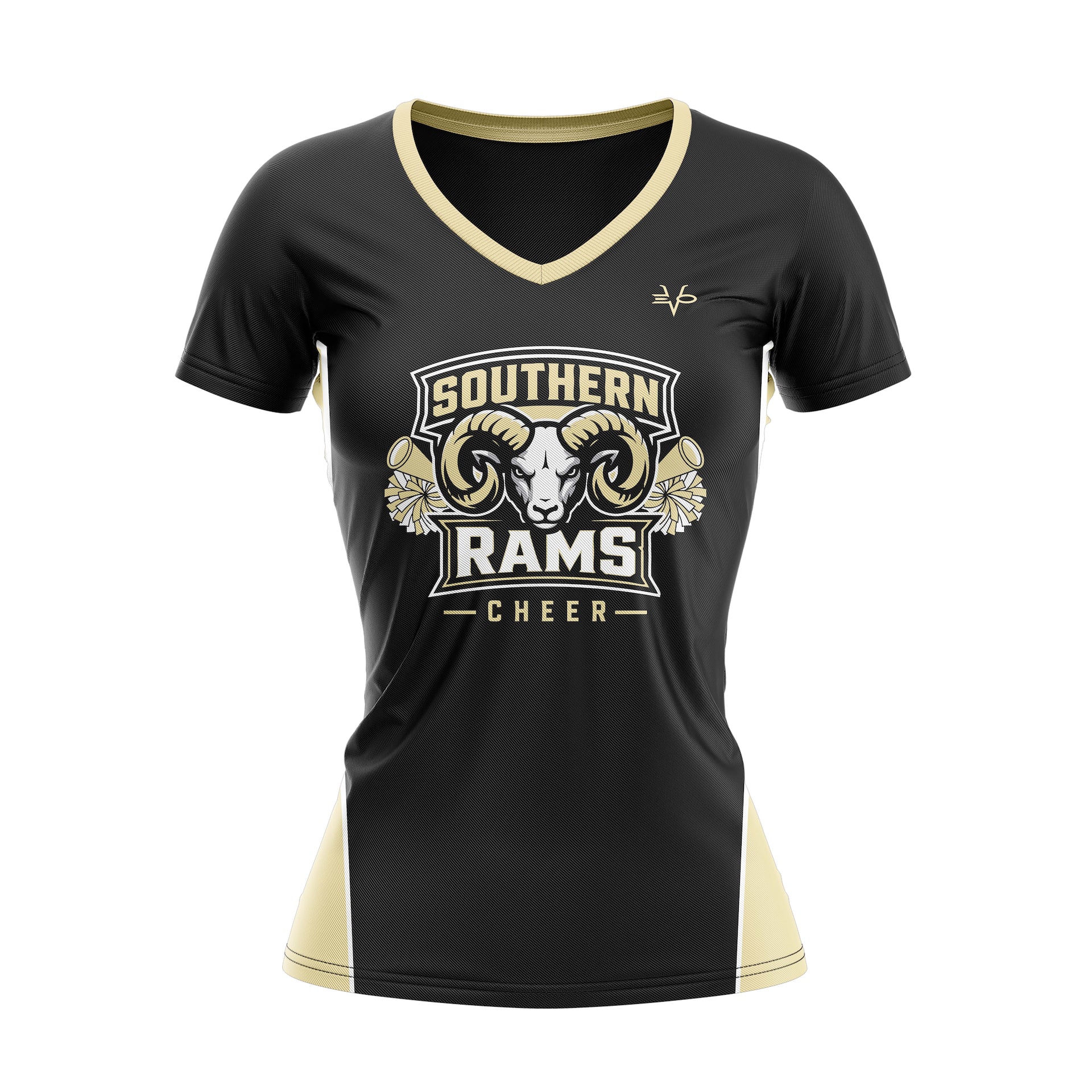 SOUTHERN RAMS  - CHEER VNECK SS