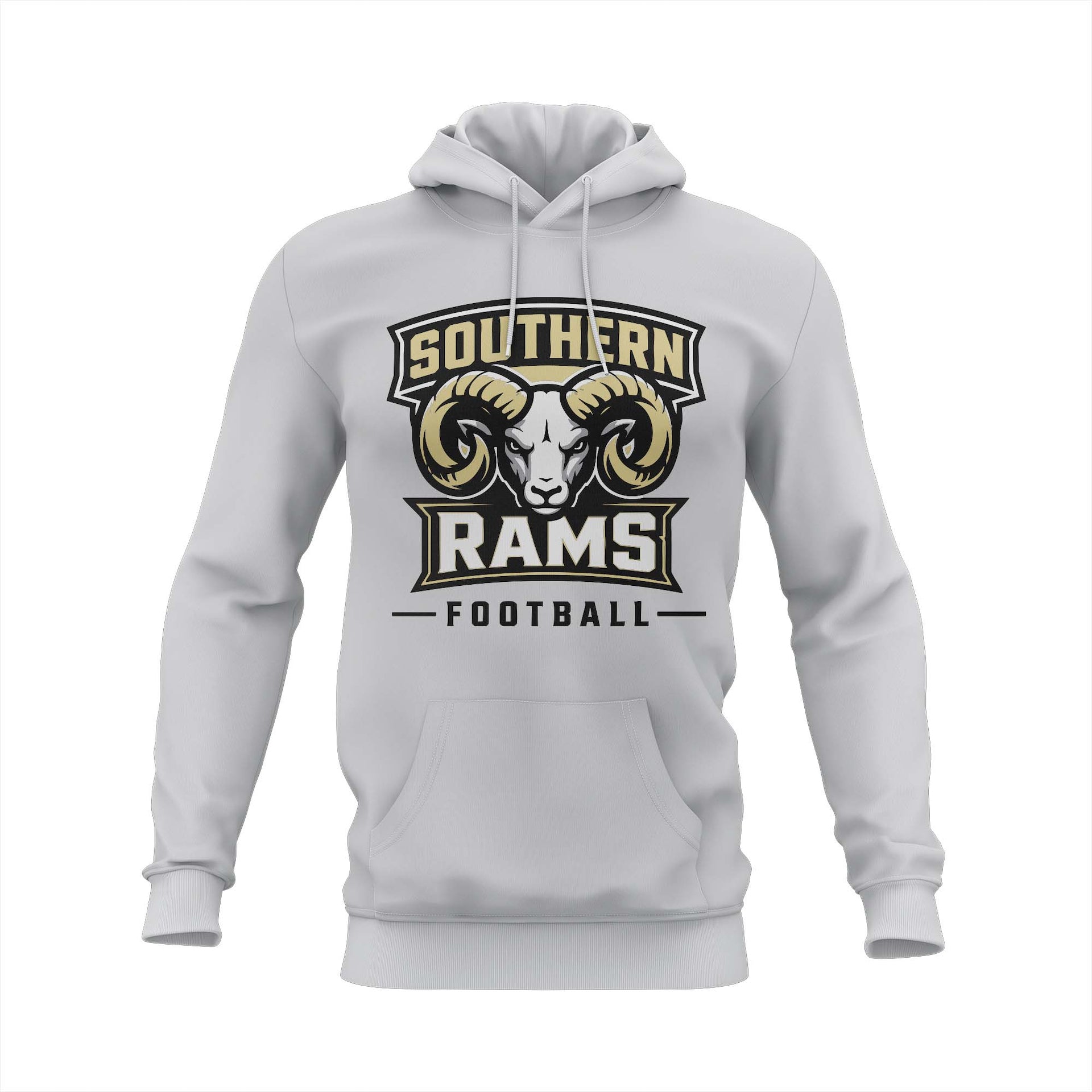 SOUTHERN RAMS - SEMI SUB HOODIE - SILVER