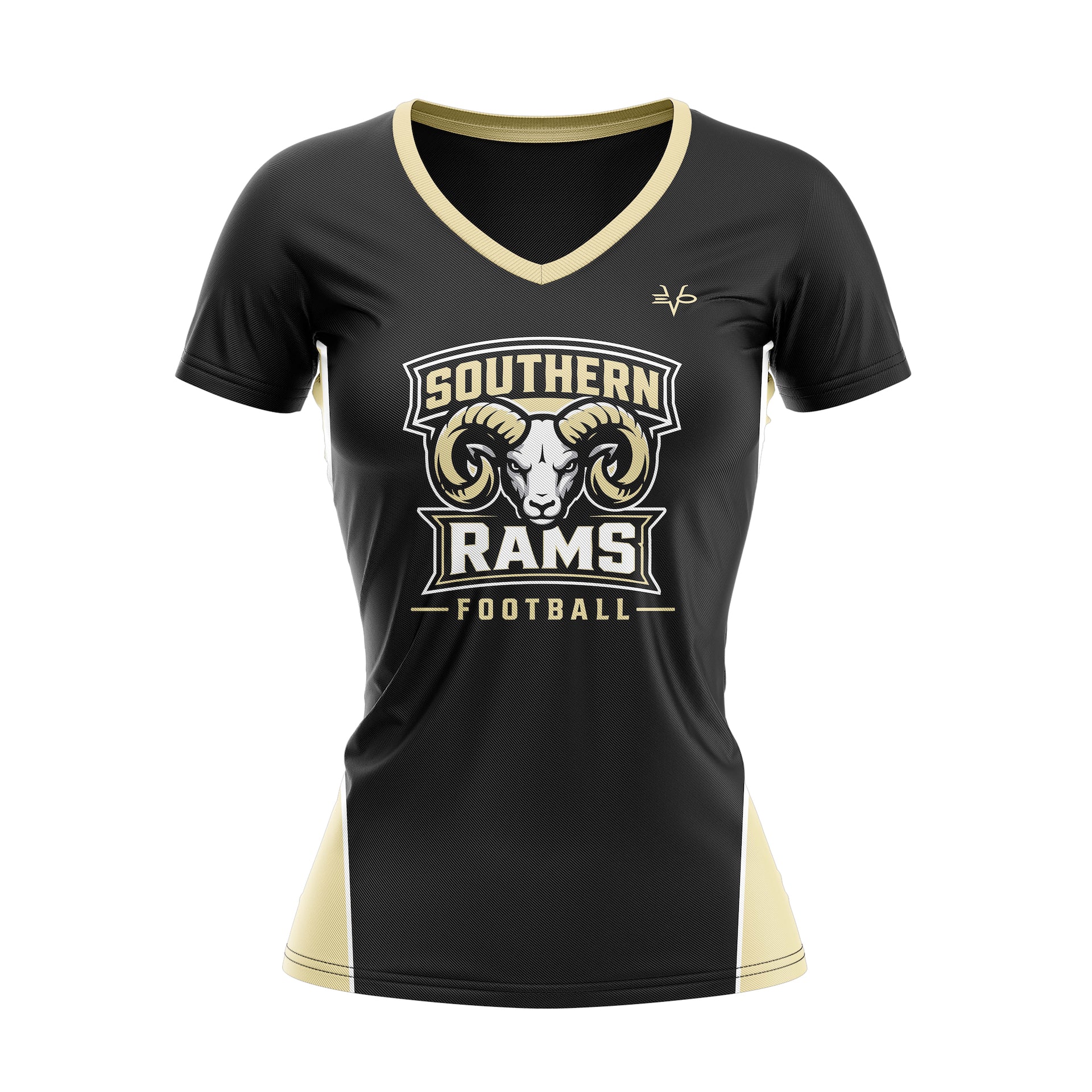 SOUTHERN RAMS - LADIES CAP SLEEVE V NECK