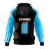 TAKEOVER BASEBALL Sublimated Hoodie - Black/Blue