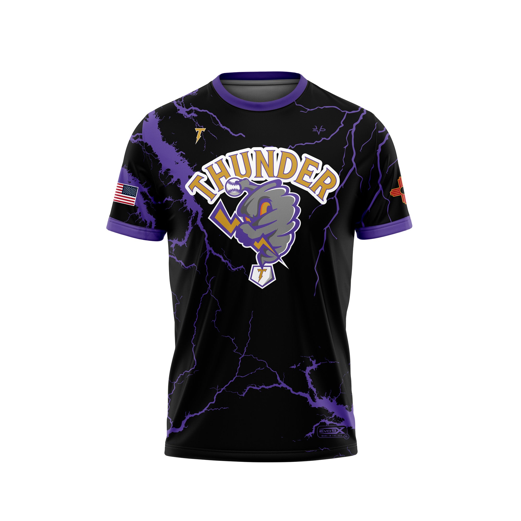 THUNDER CREW NECK SHORT SLEEVES BLACK