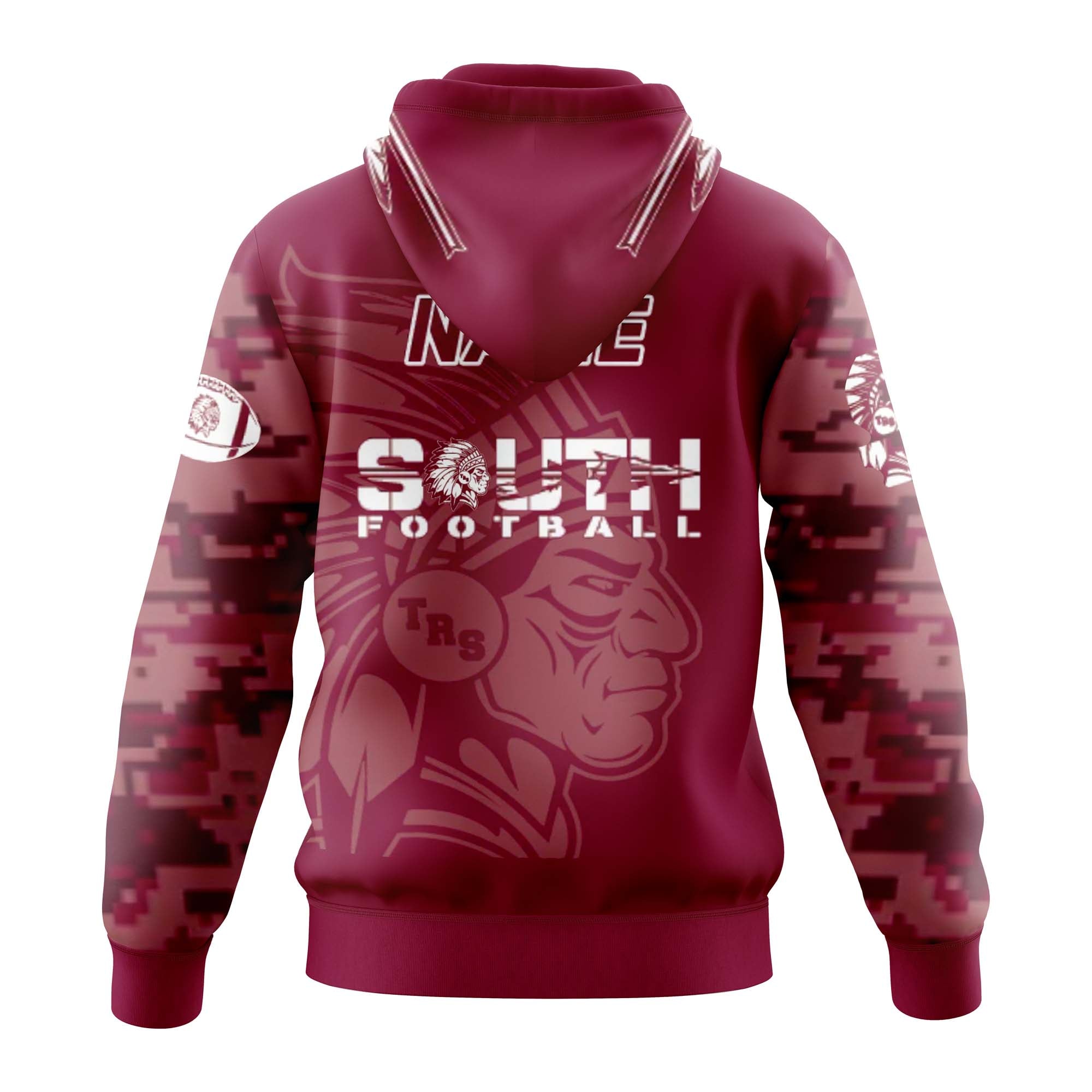 TOMS RIVER SOUTH FOOTBALL Sublimated Hoodie