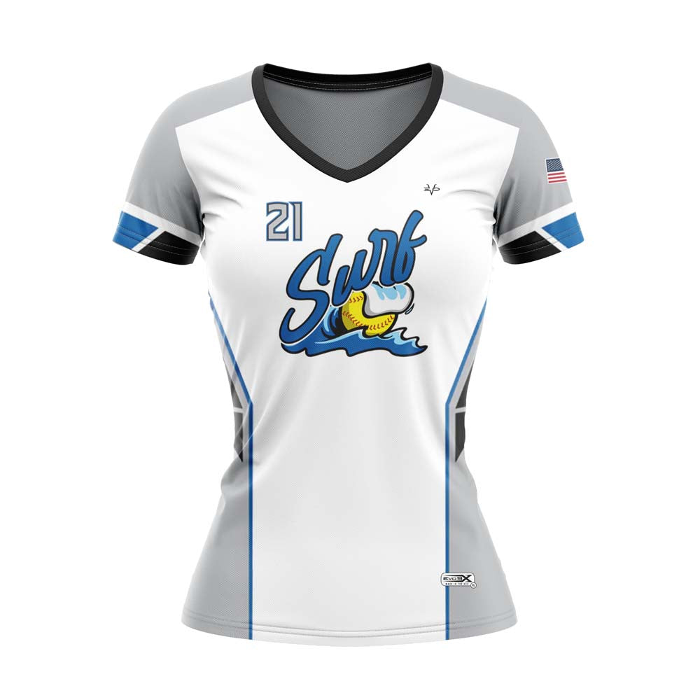 TOMS RIVER SURF TEAM Sublimated Women's Cap Sleeve Jersey