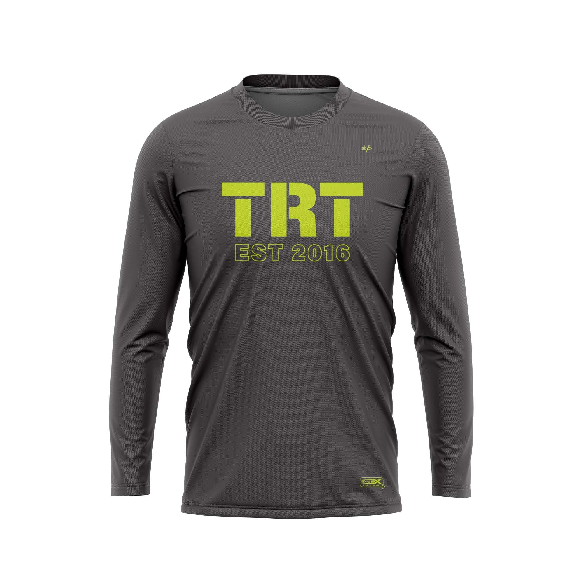 TRT Charcoal LS Crew  Neck