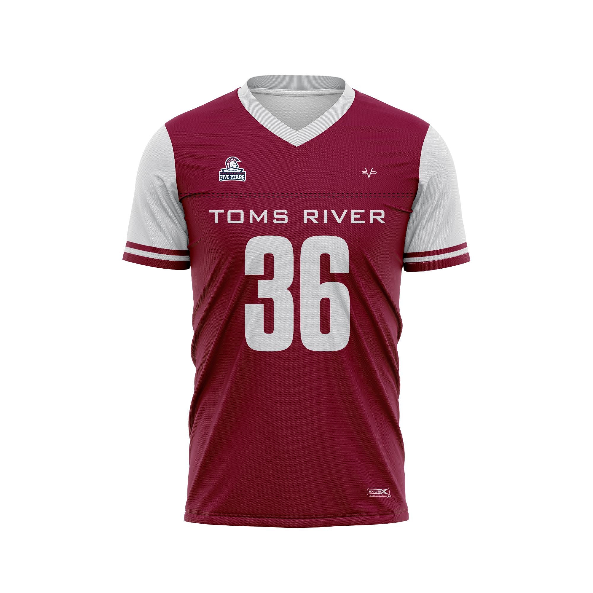 TR WARRIORS Football Fan Jersey Maroon
