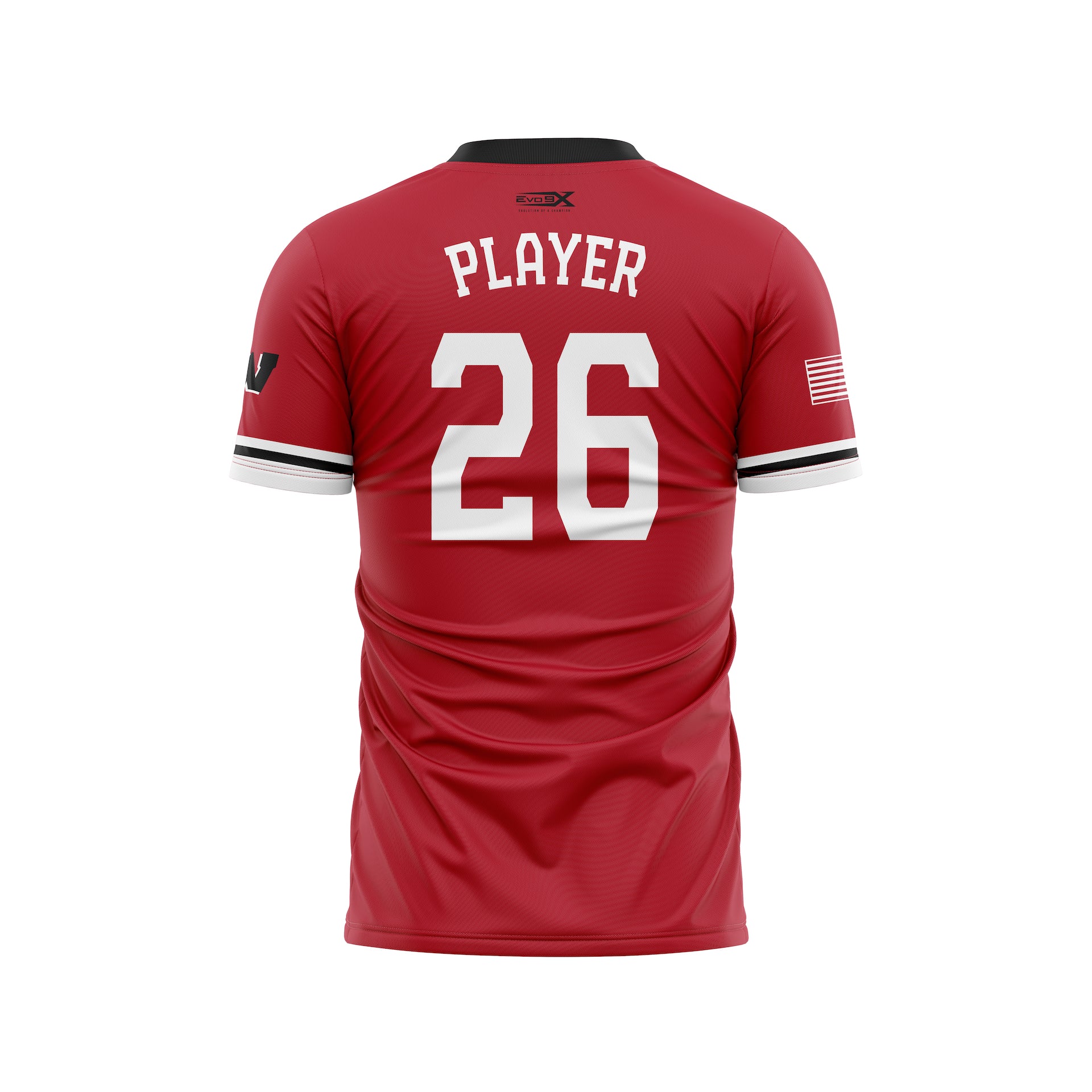 WOODBRIDGE BARRONS VNECK SS JERSEY - RED