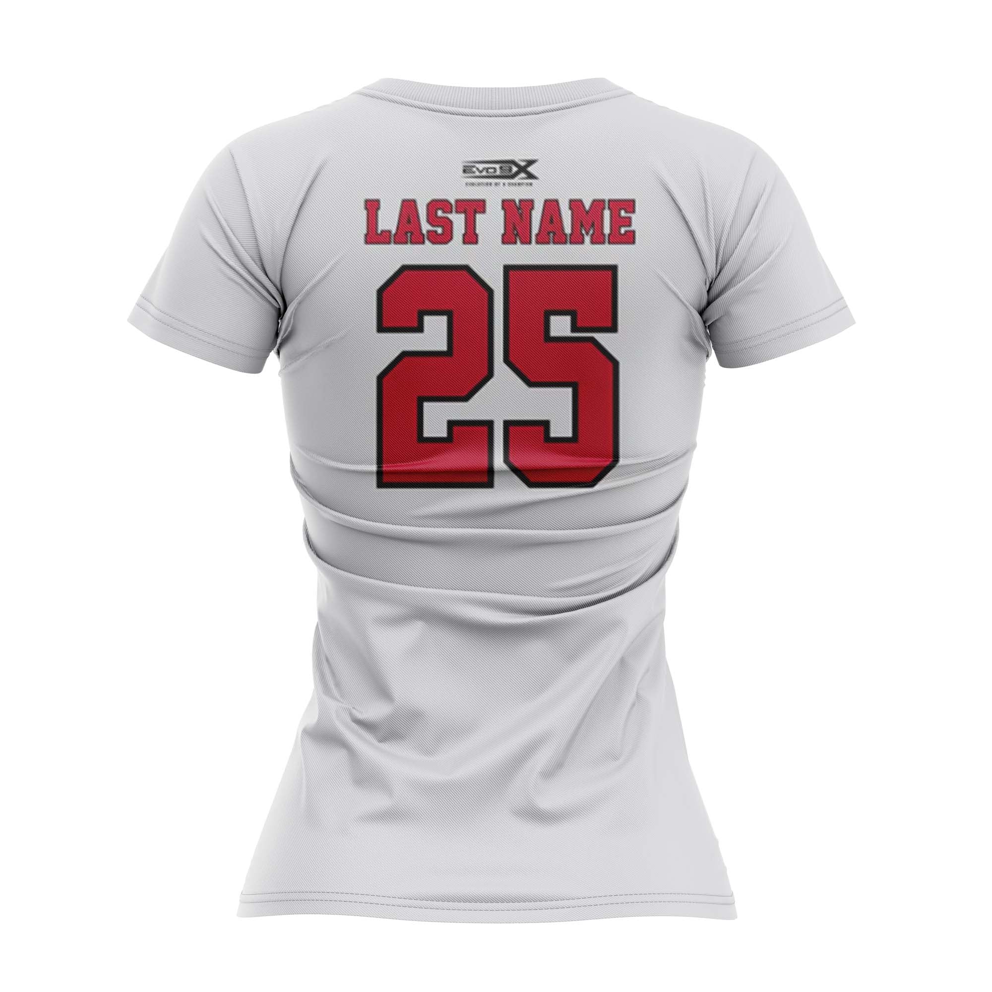 ZONED REDHAWKS 'ZONED' Gray Semi Sublimated Short Sleeve - Women